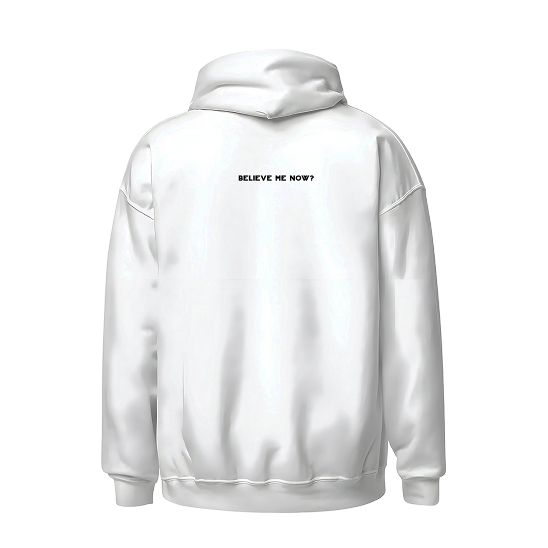 Becky Hill - Believe Me Now Oversized Hoodie in White