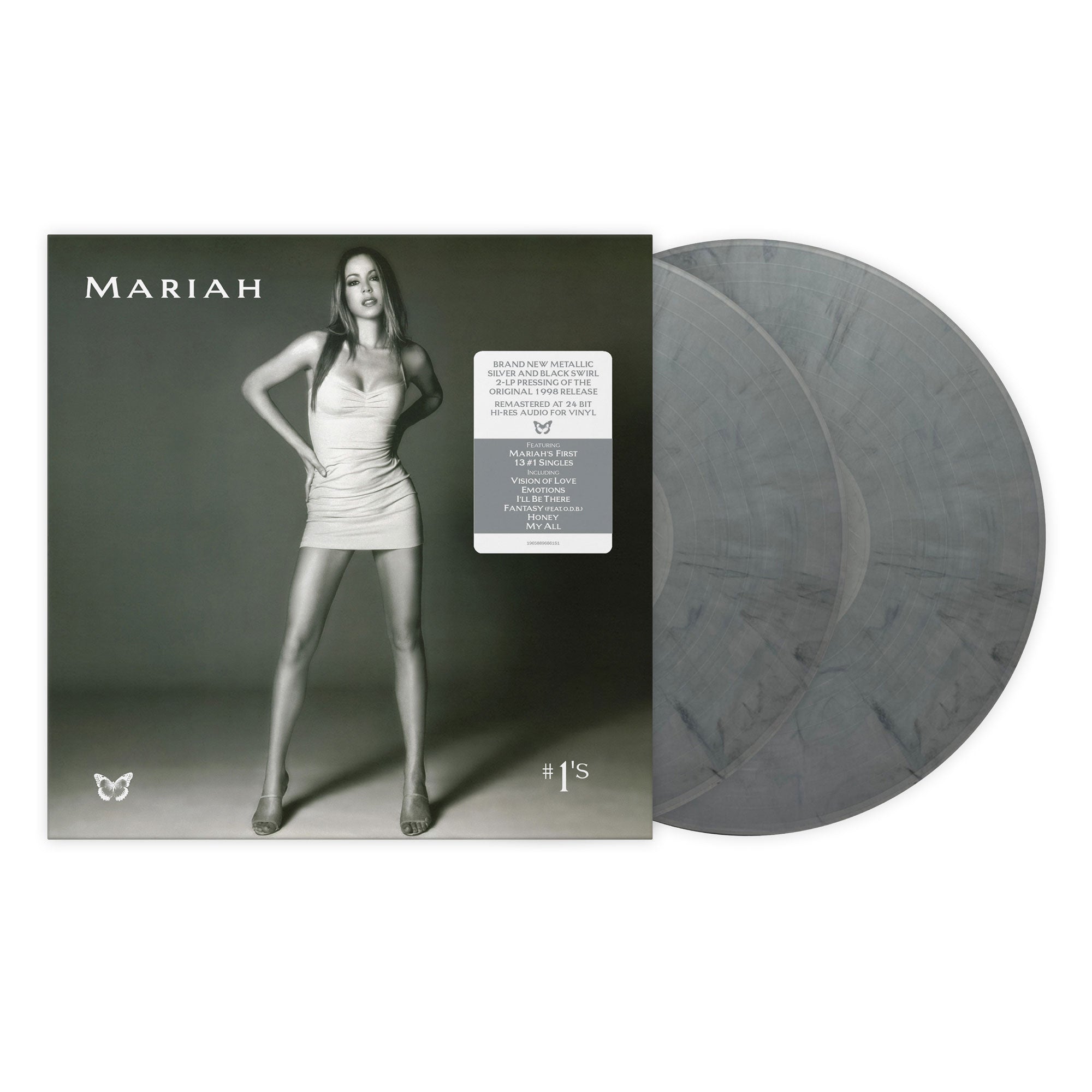 Mariah Carey - #1's: Metallic Silver and Black Swirl 2LP