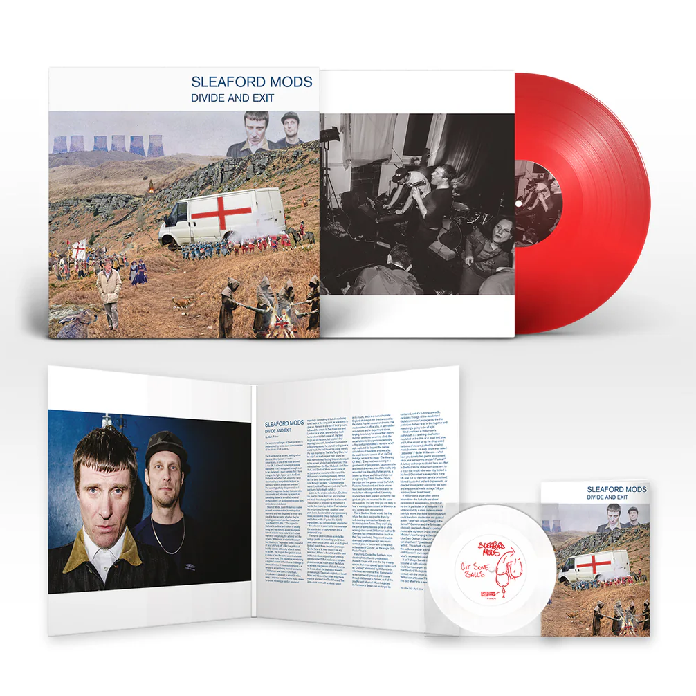Sleaford Mods - Divide and Exit (10th Anniversary): Limited Clear Red Vinyl LP + 7" Flexi Disc