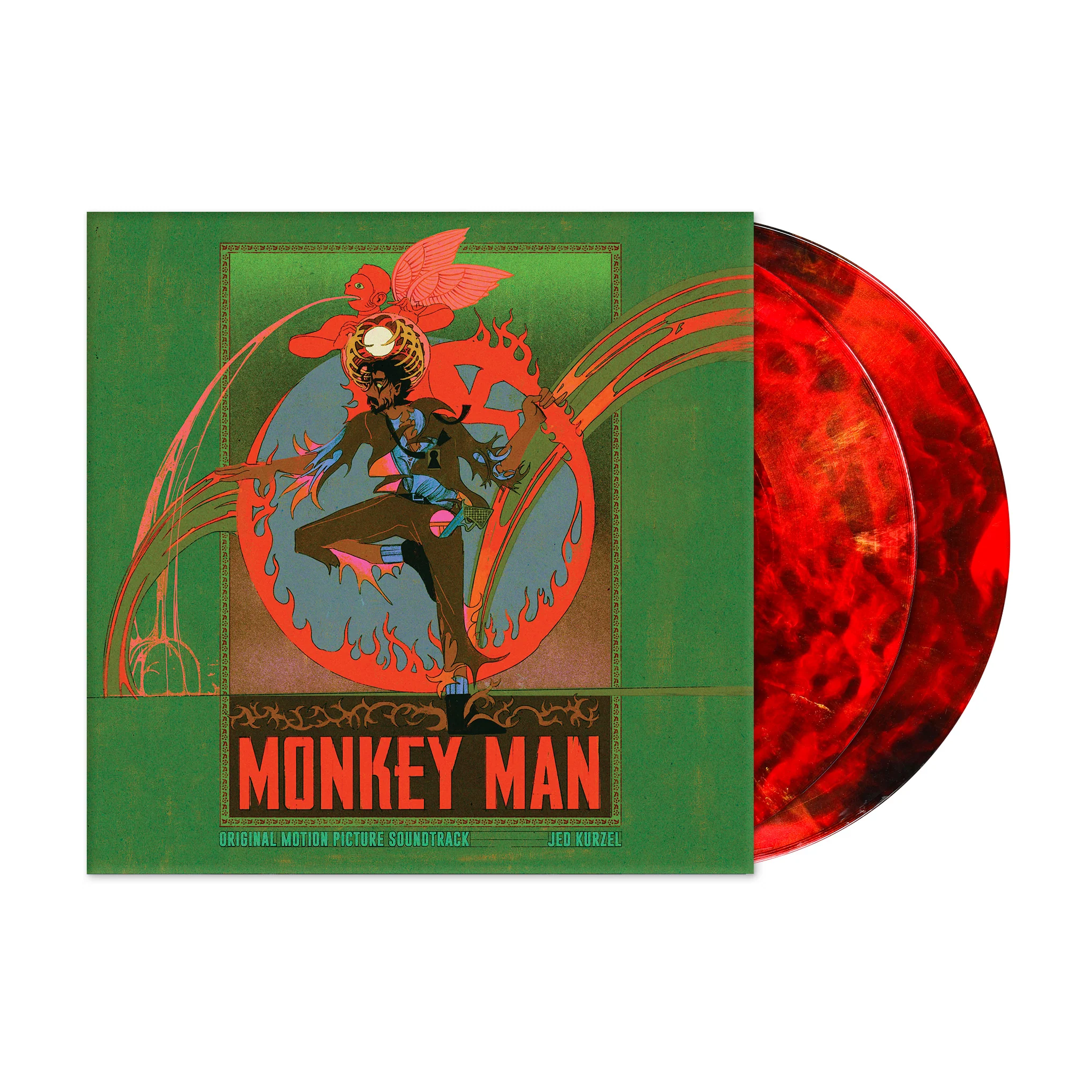 Jed Kurzel - Monkey Man (OST): Limited Blood Red, Black and Metallic Gold Vinyl 2LP