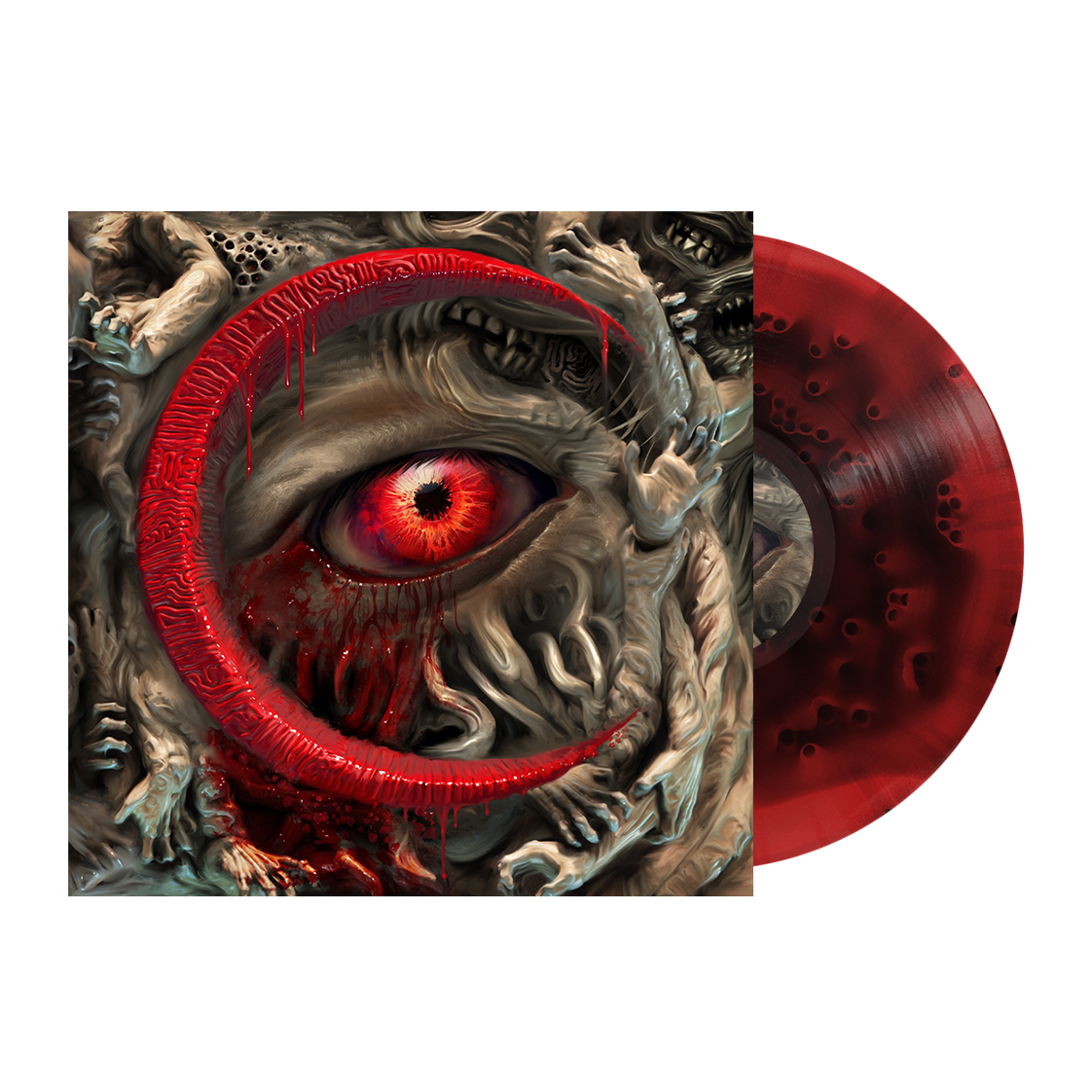 Oceano - Living Chaos: Transparent Red & Black Ice Cloudy Vinyl LP