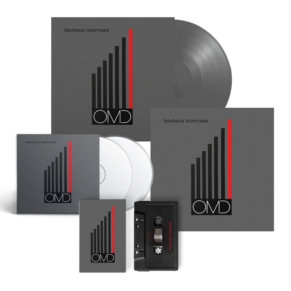 Bauhaus Staircase: Exclusive Silver Vinyl LP, 2CD, Cassette + Limited Spot UV Print [Numbered]