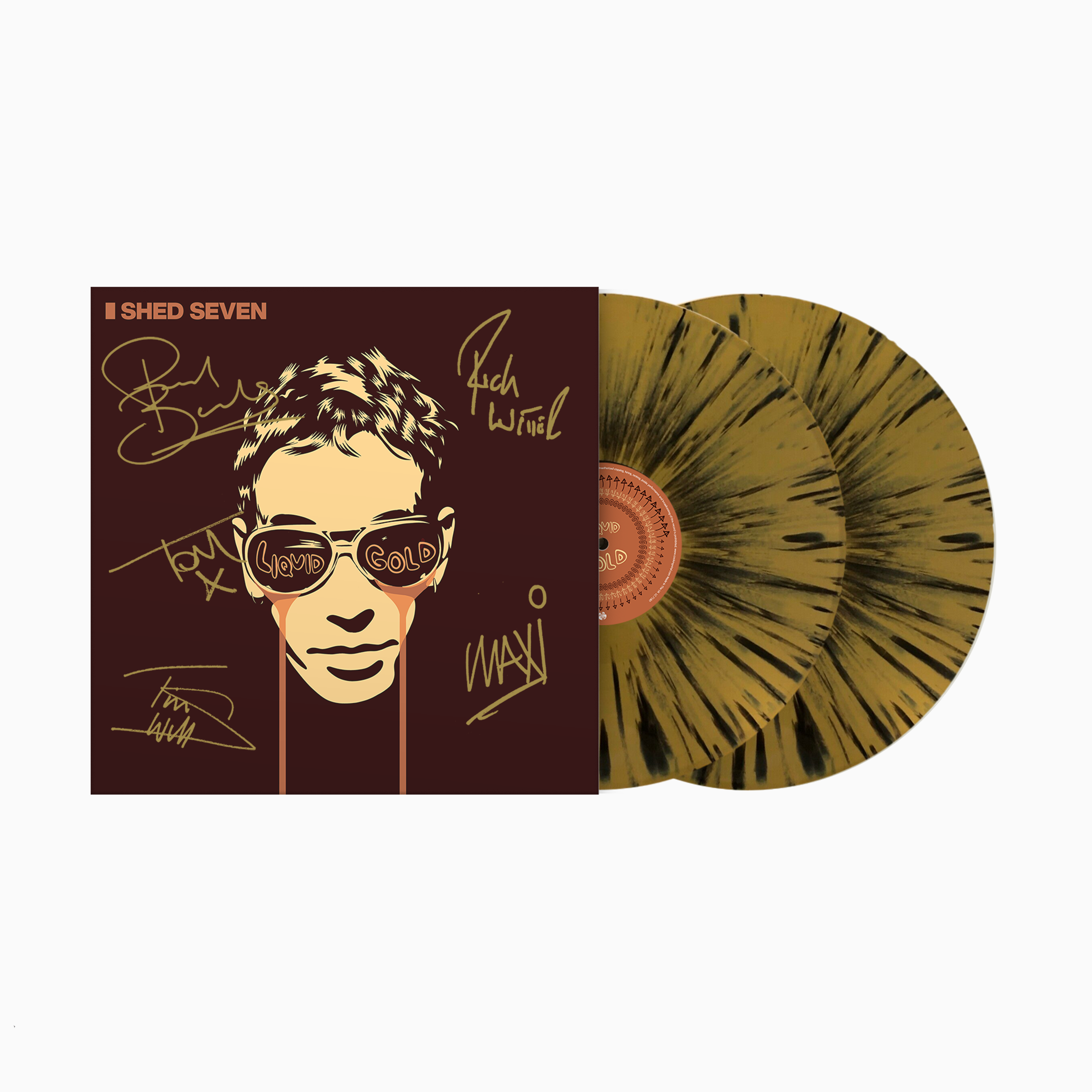 Liquid Gold: Signed Limited Liquid Gold & Black Splatter Vinyl 2LP