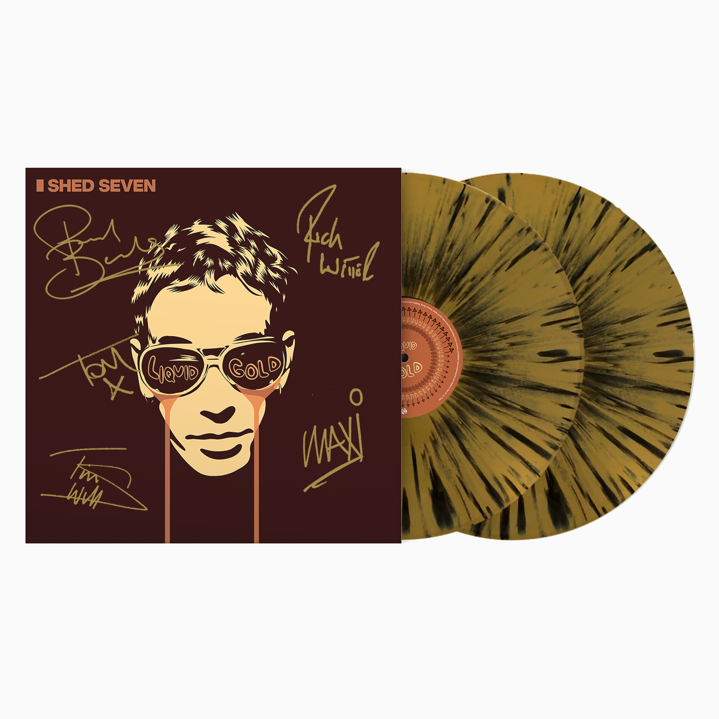 Liquid Gold: Signed Liquid Gold & Black Splatter Vinyl 2LP