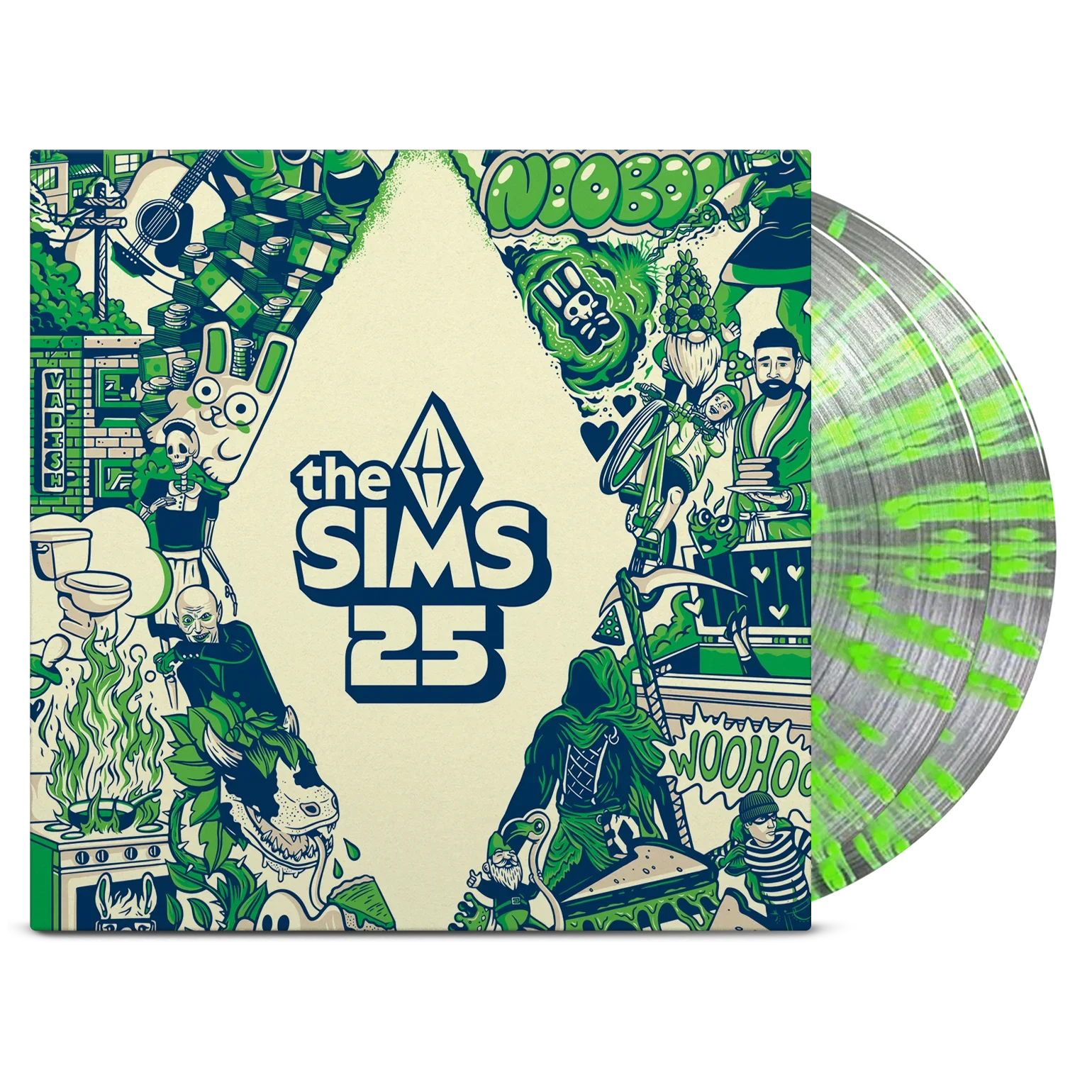 Original Soundtrack - The Sims (25th Soundtrack) Limited Edition Clear & Neon Splatter Vinyl 2LP