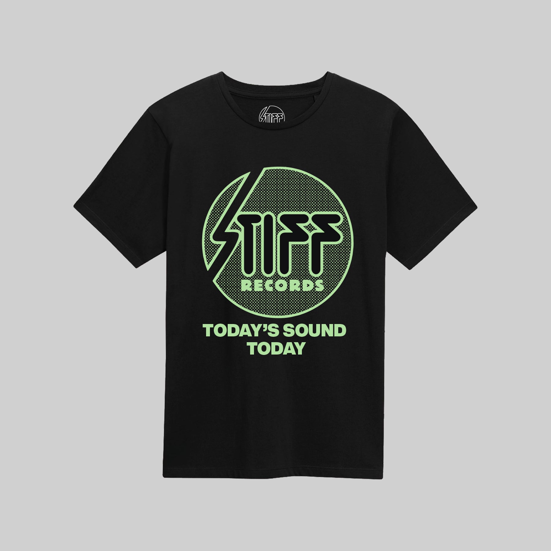 Stiff Records - Black & Green 'Today's Sound Today' Print T-shirt