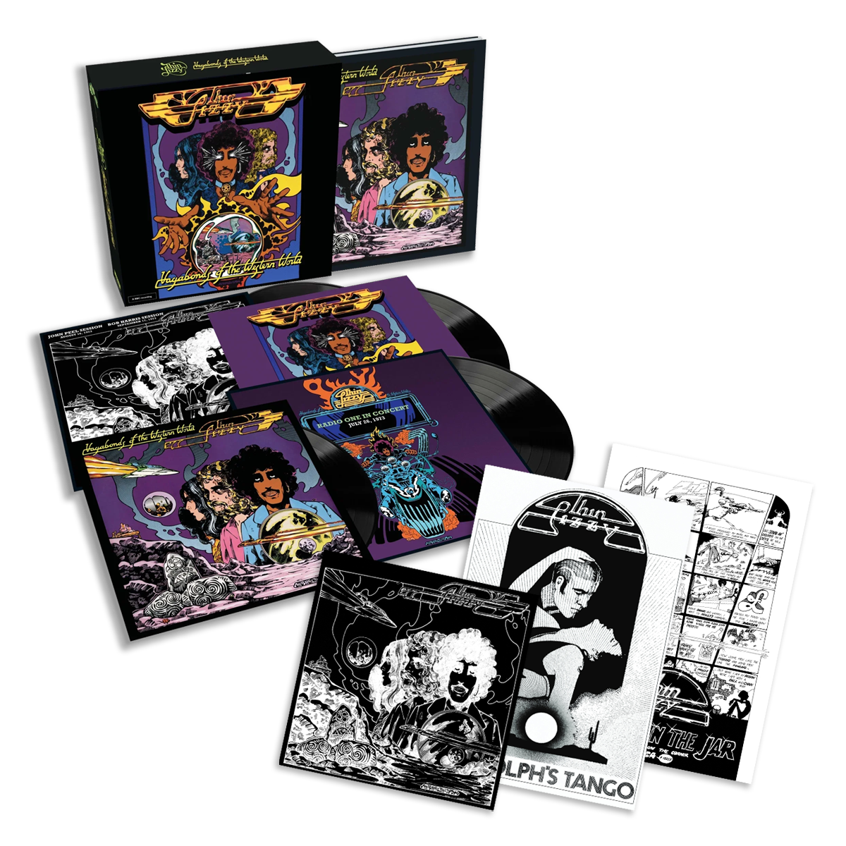 Vagabonds of the Western World: Super Deluxe Vinyl 4LP Box Set, Exclusive Artcard (signed by Eric Bell) + Jim Fitzpatrick Poster Set