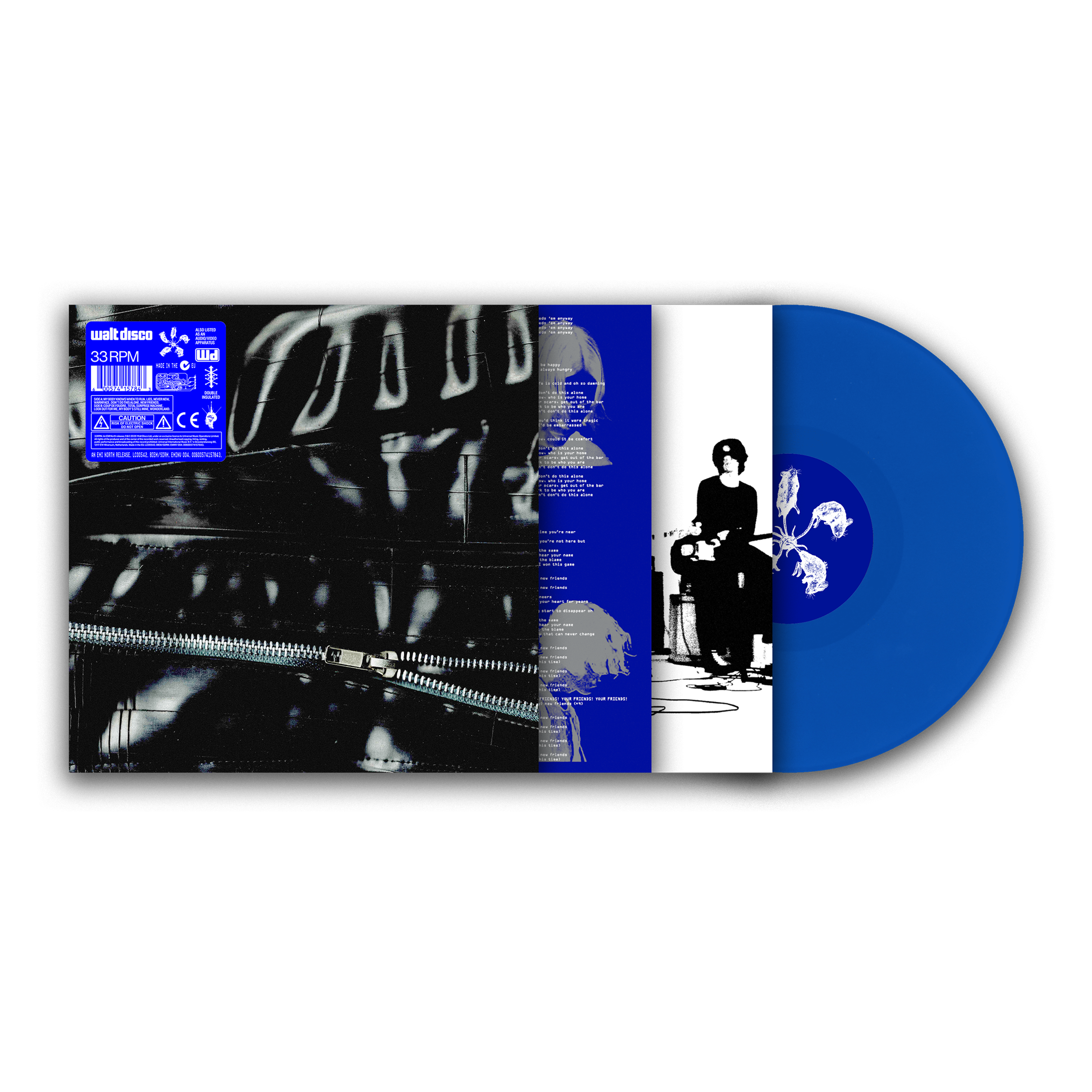 walt disco - 'Blue Screen' LP & Signed Art Card