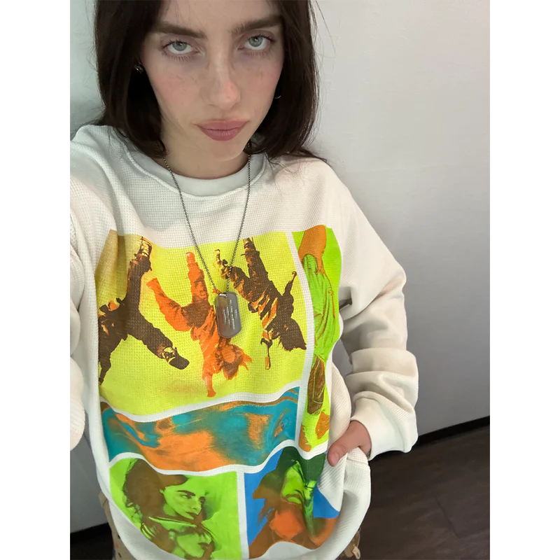 Billie Eilish - Birds Of A Feather Collage Thermal Long Sleeve