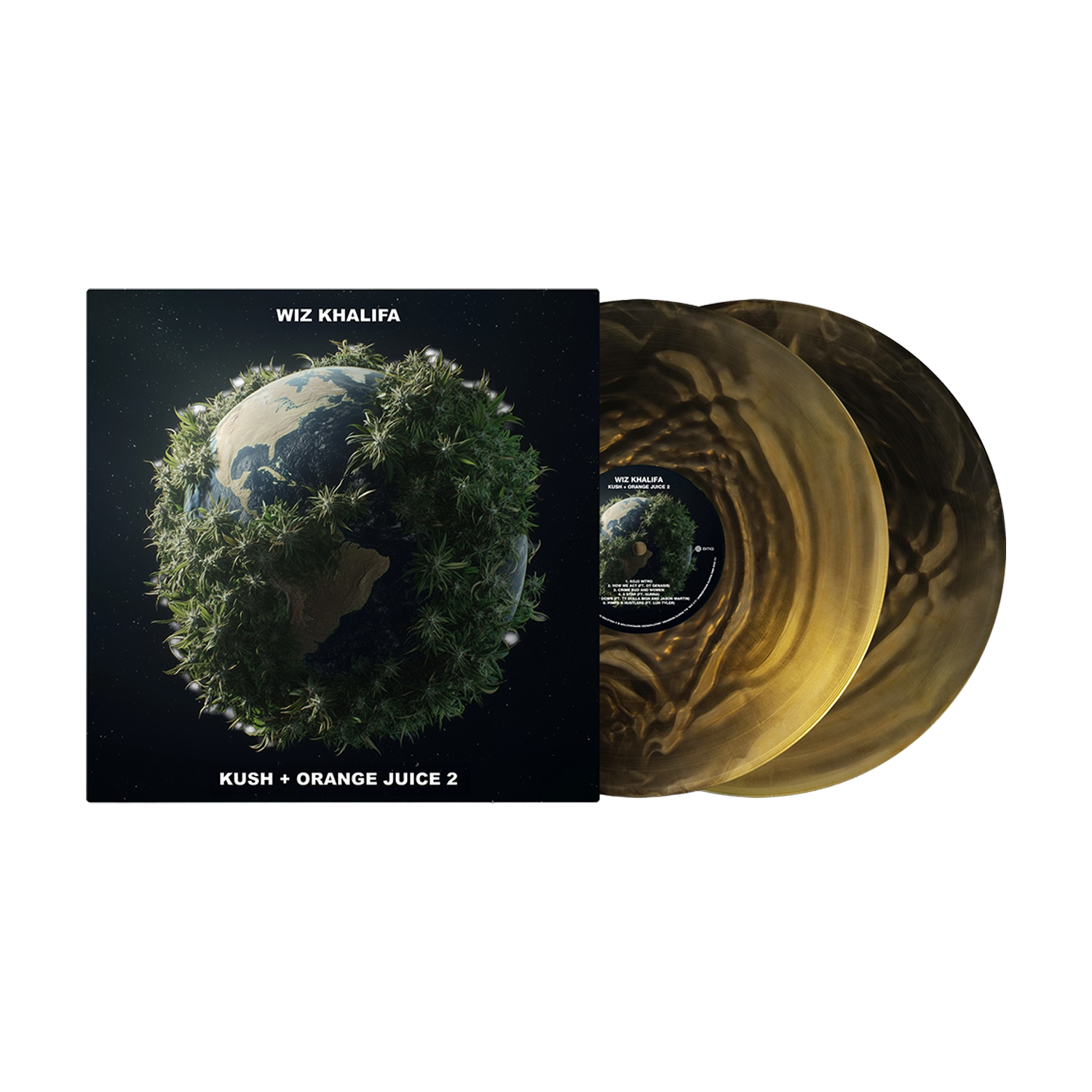 Wiz Khalifa - Kush + Orange Juice 2: Limited Black & Gold Vinyl LP