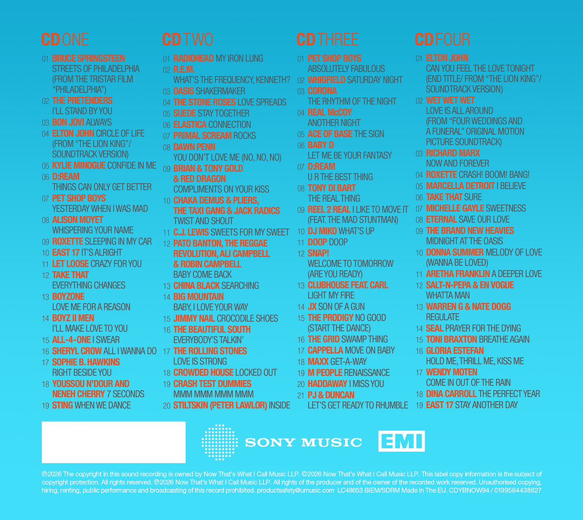 Various Artists - NOW – Yearbook 1994 (4CD)