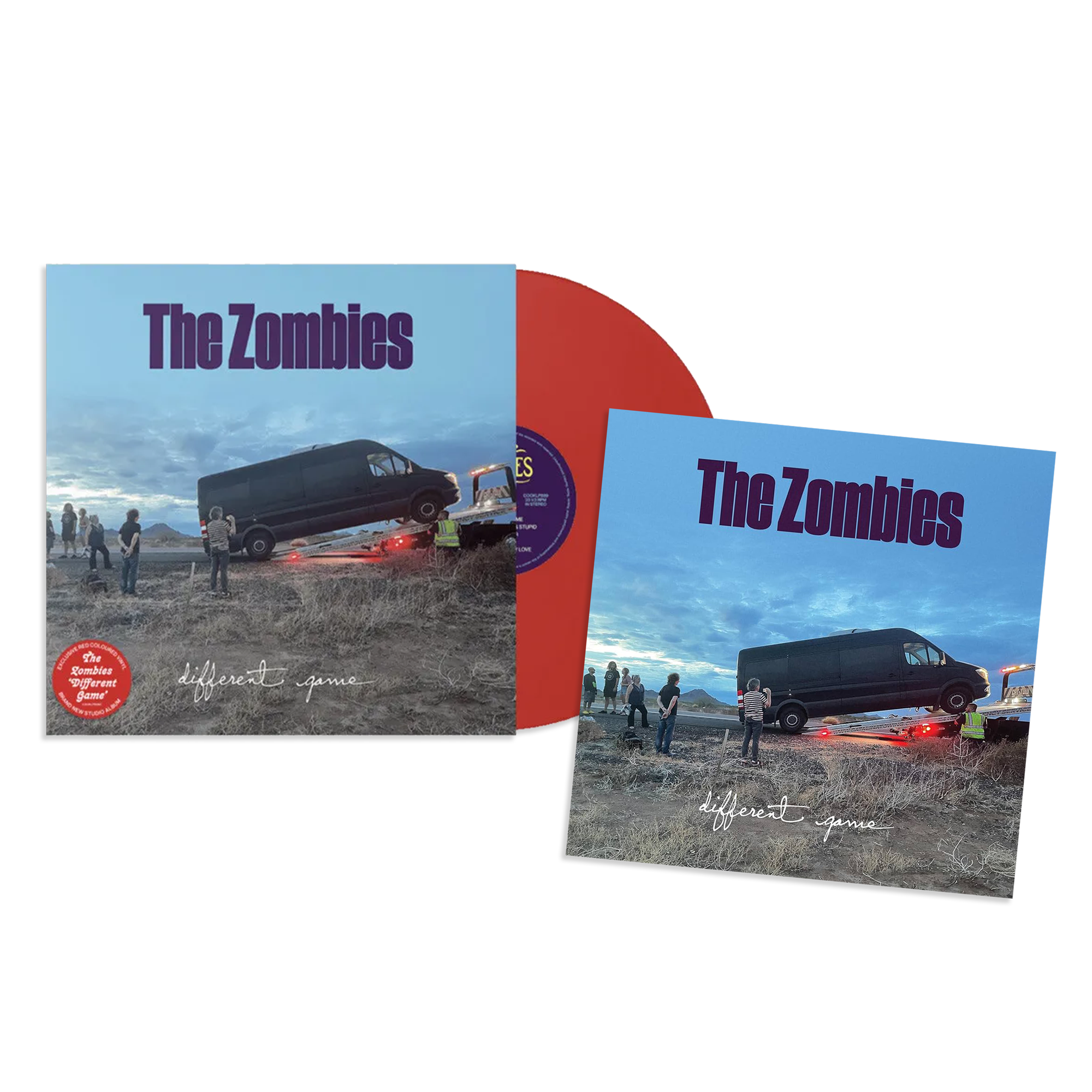 The Zombies - Different Game: Red Vinyl LP + Signed Print - Recordstore