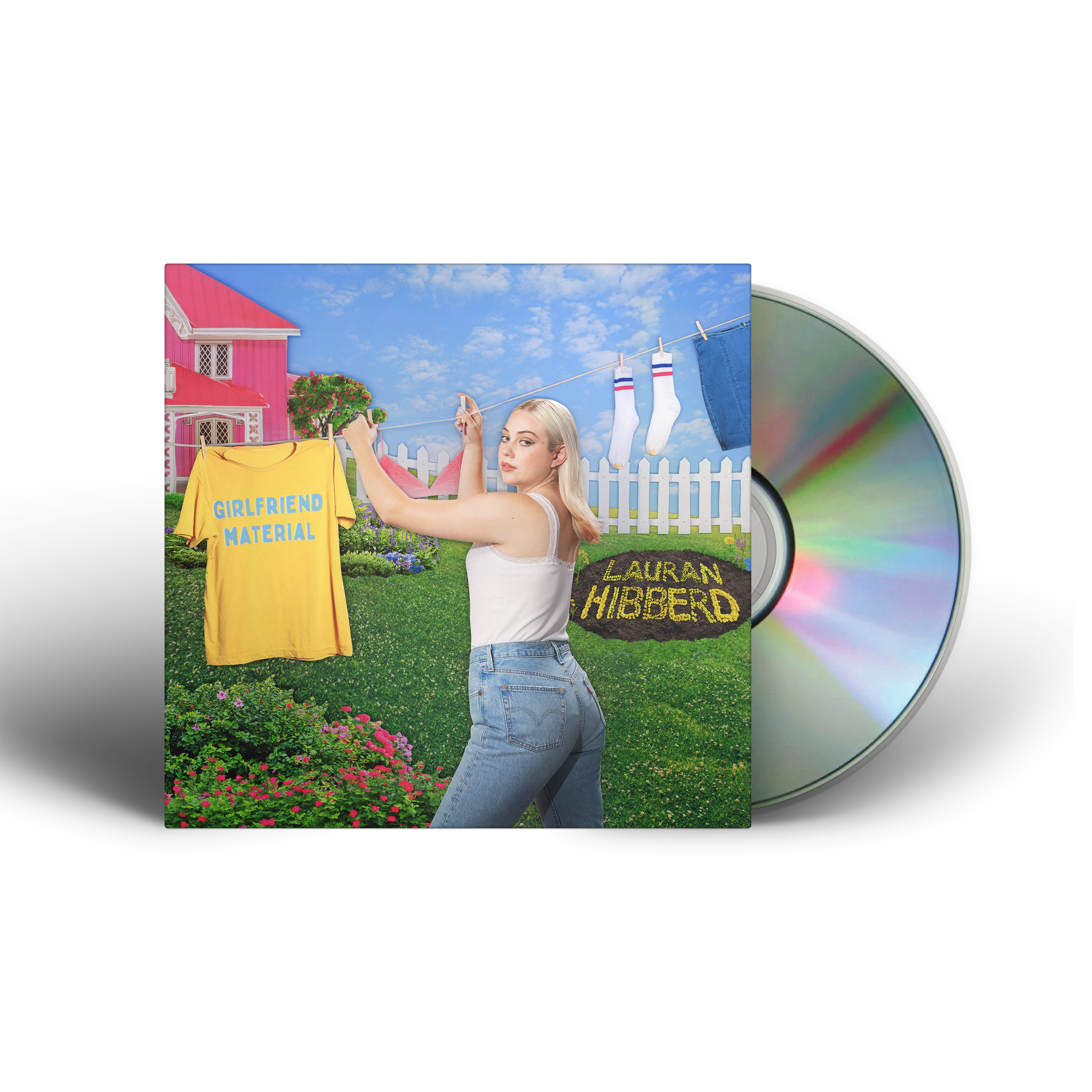 girlfriend material: Sky Blue Vinyl LP, CD + Signed Print