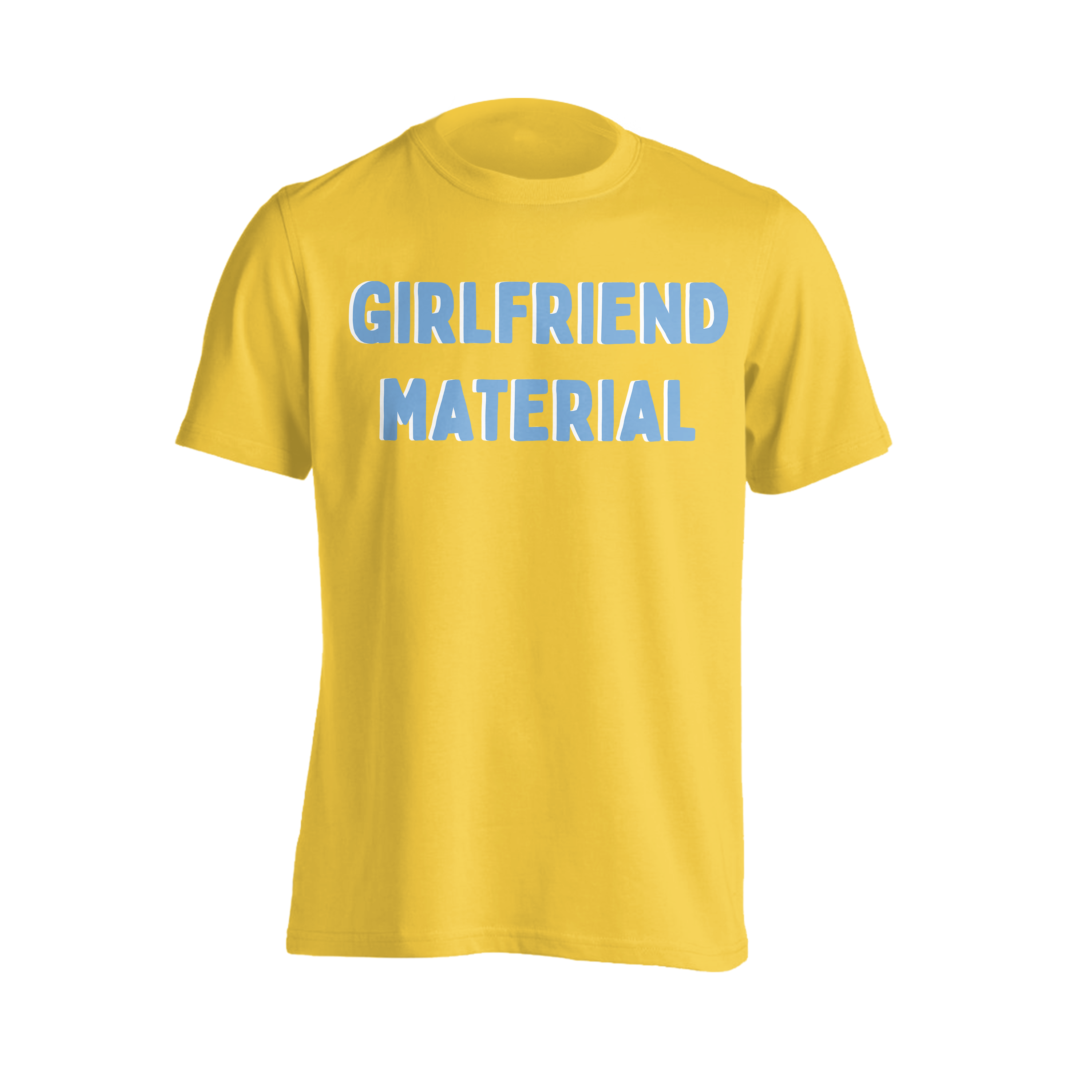 girlfriend material: Sky Blue Vinyl LP, T-Shirt + Signed Print