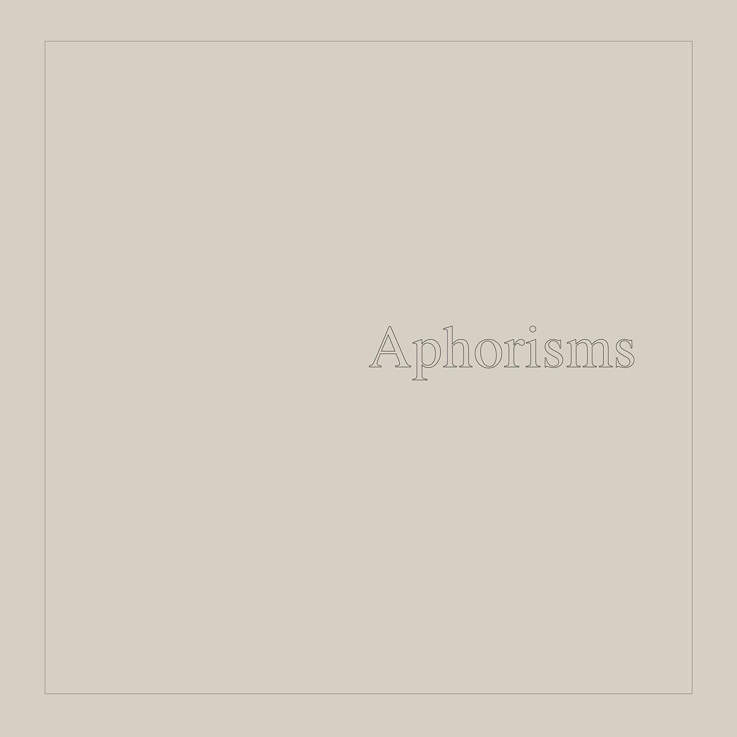 Aphorisms: 2CD