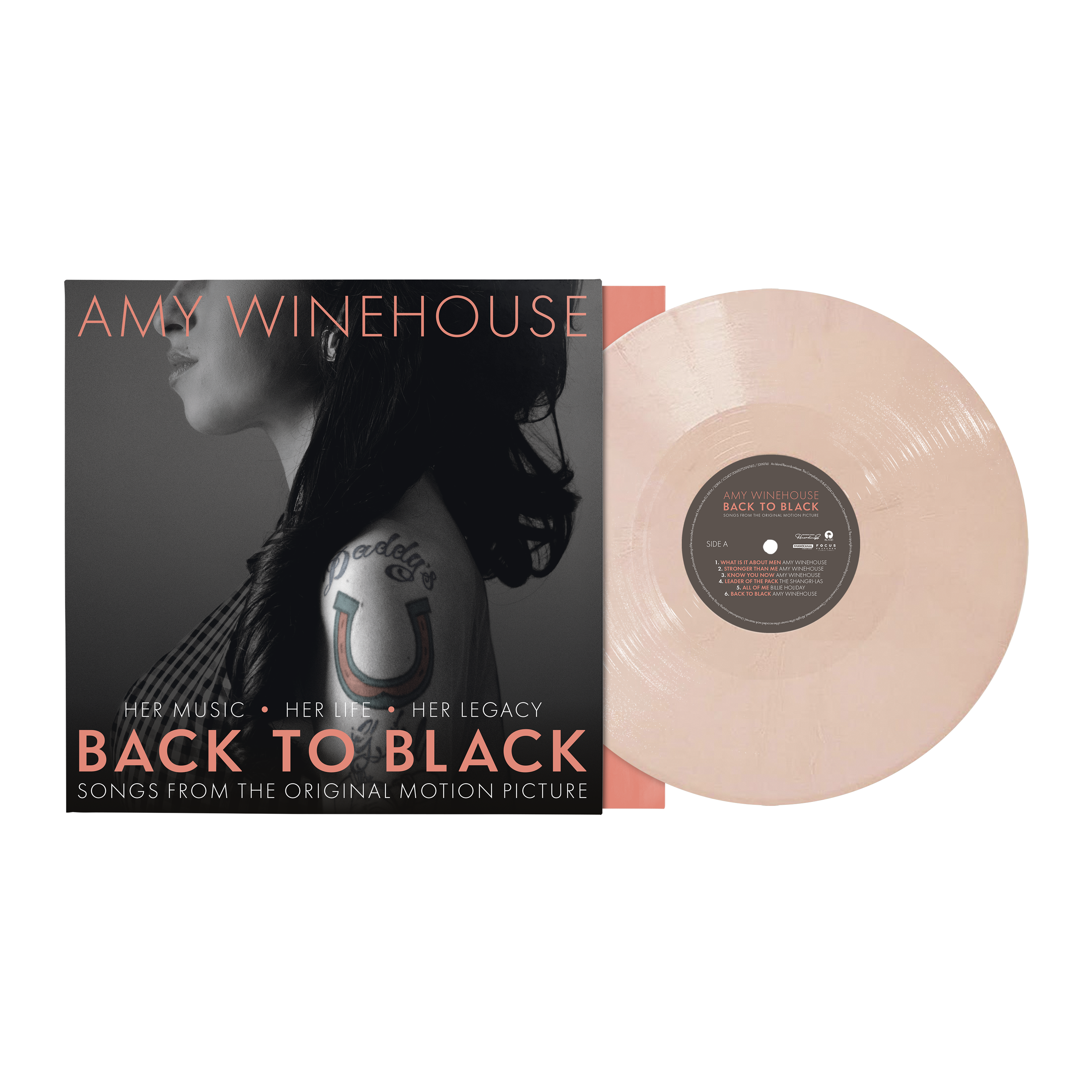 Back To Black - Songs From The Original Motion Picture: Exclusive Peach Vinyl LP + Portrait Washed T-Shirt