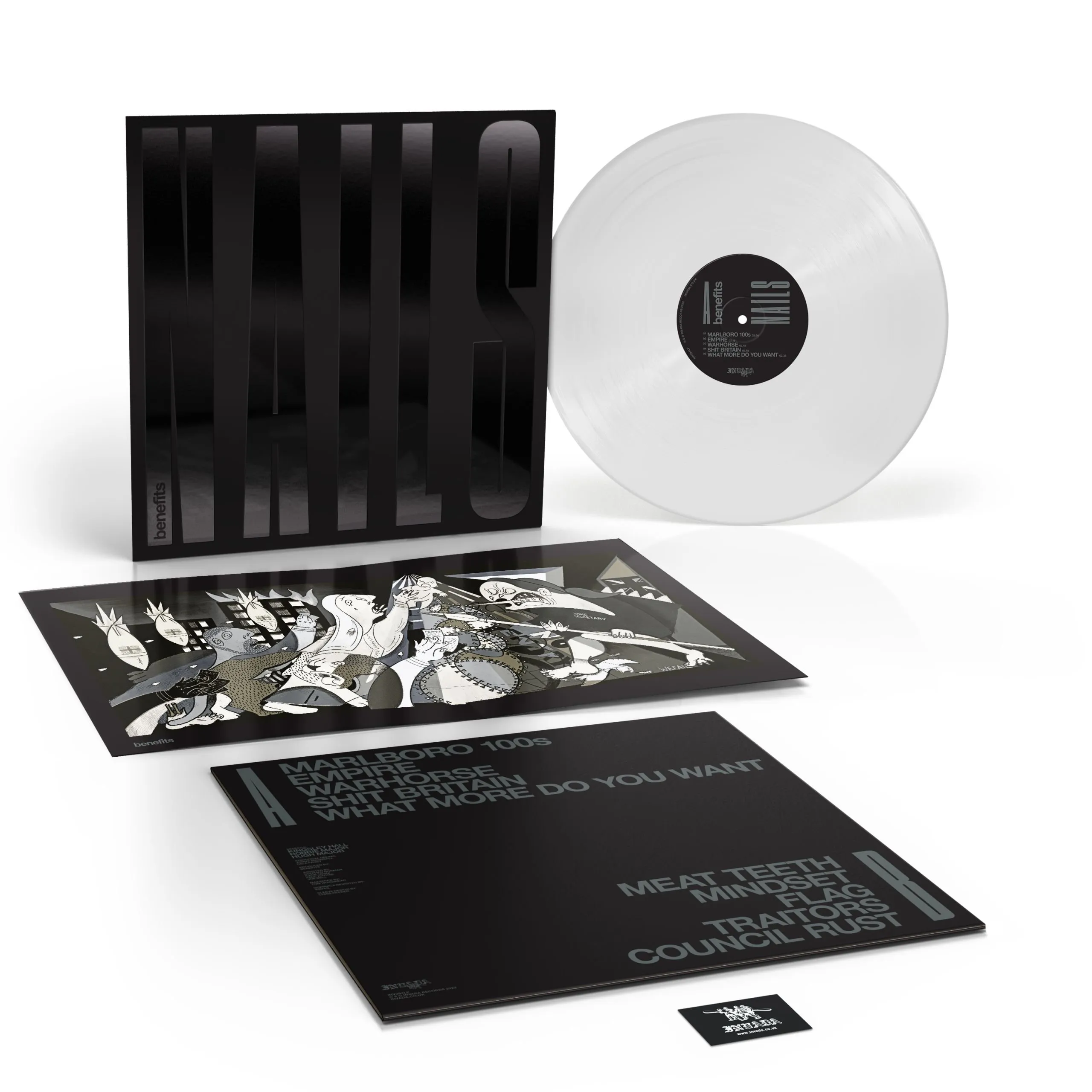 Benefits - Nails: White Vinyl LP