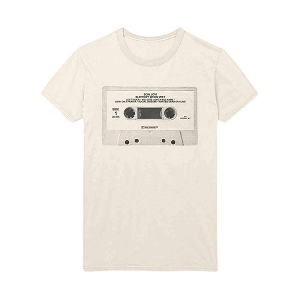 Bon Jovi - Bon Jovi Slippery When Wet Cassette T-Shirt