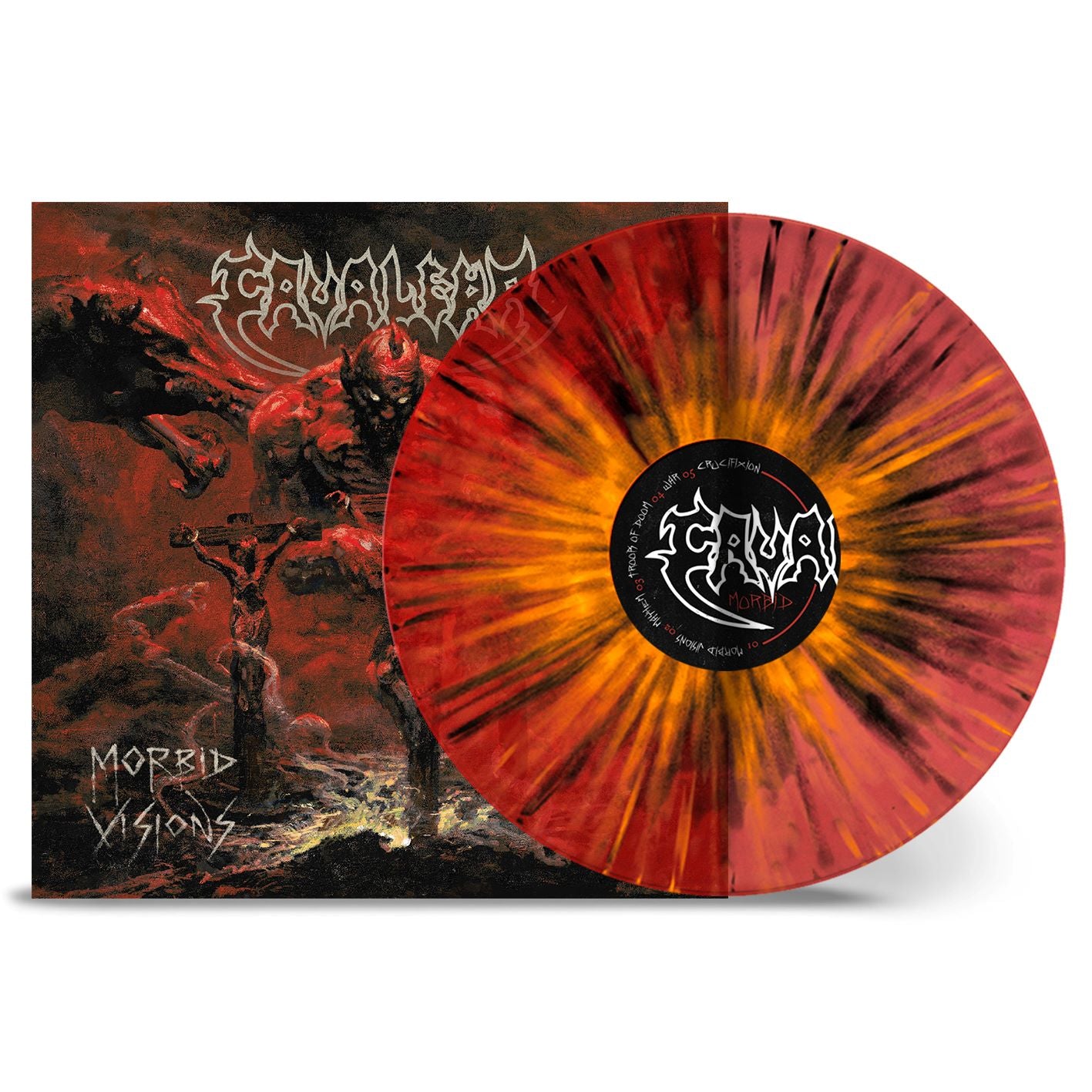 Cavelera - Morbid Vision: Trans Red Orange Black Splatter Vinyl LP