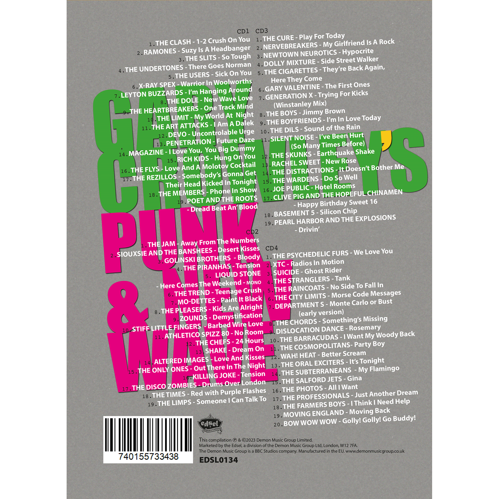 Various Artists - Gary Crowley's Punk and New Wave 2: 4CD Box Set