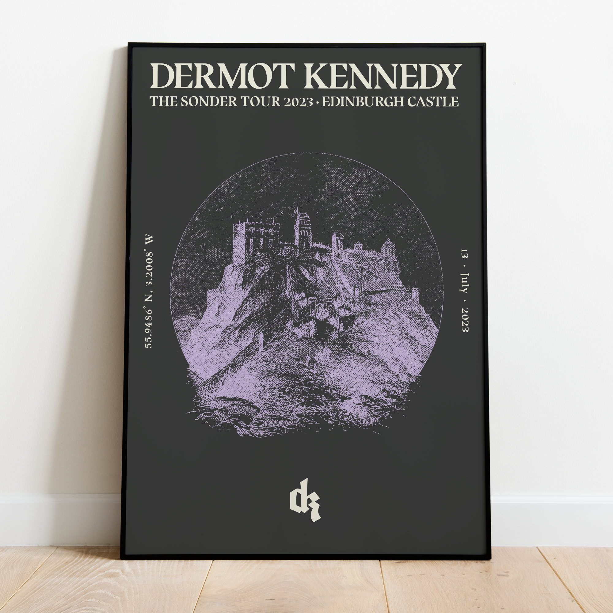 Dermot Kennedy - Sonder Tour: Edinburgh [Edinburgh Castle Esplanade] Screen Print