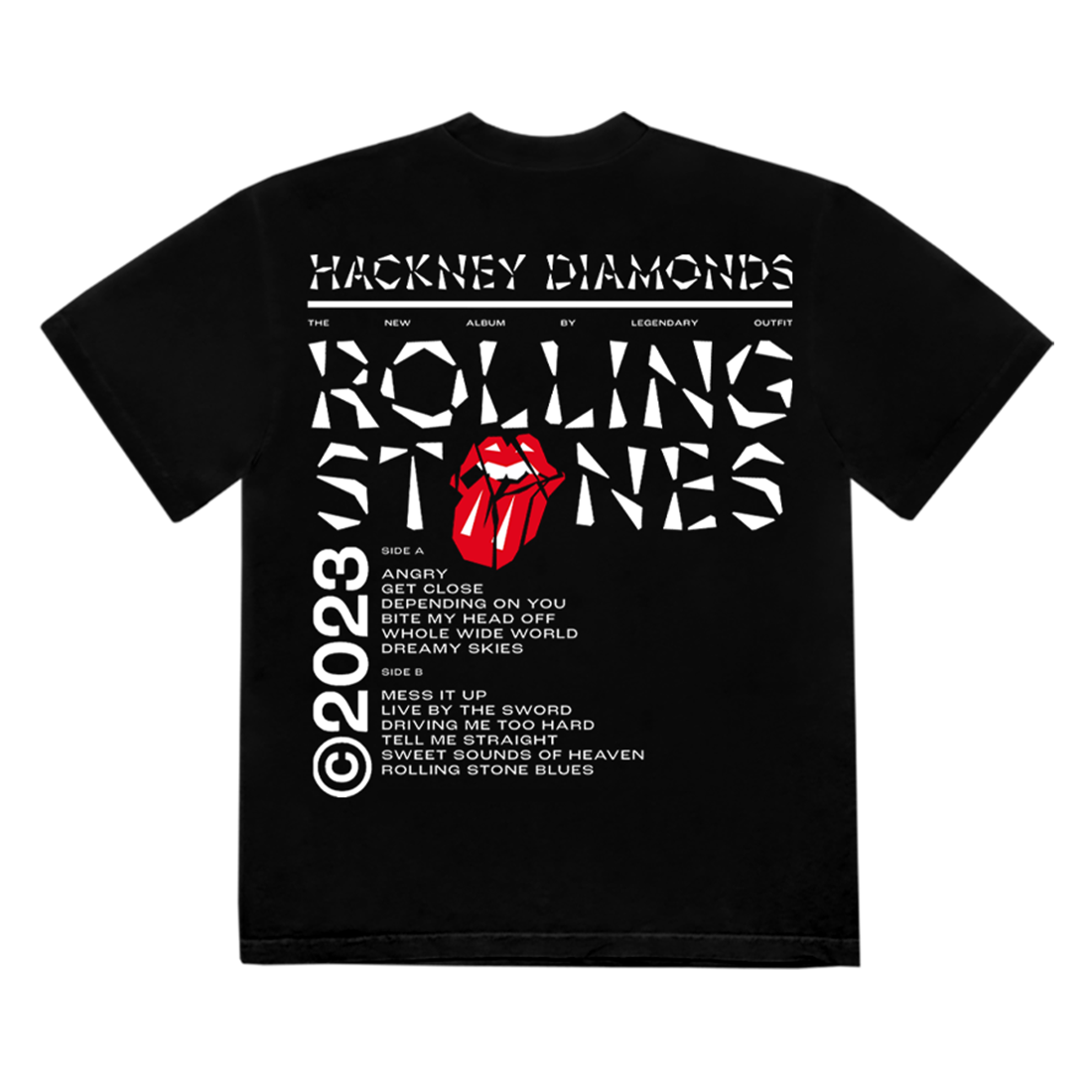 The Rolling Stones - Hackney Diamonds Tracklist T-Shirt - Recordstore