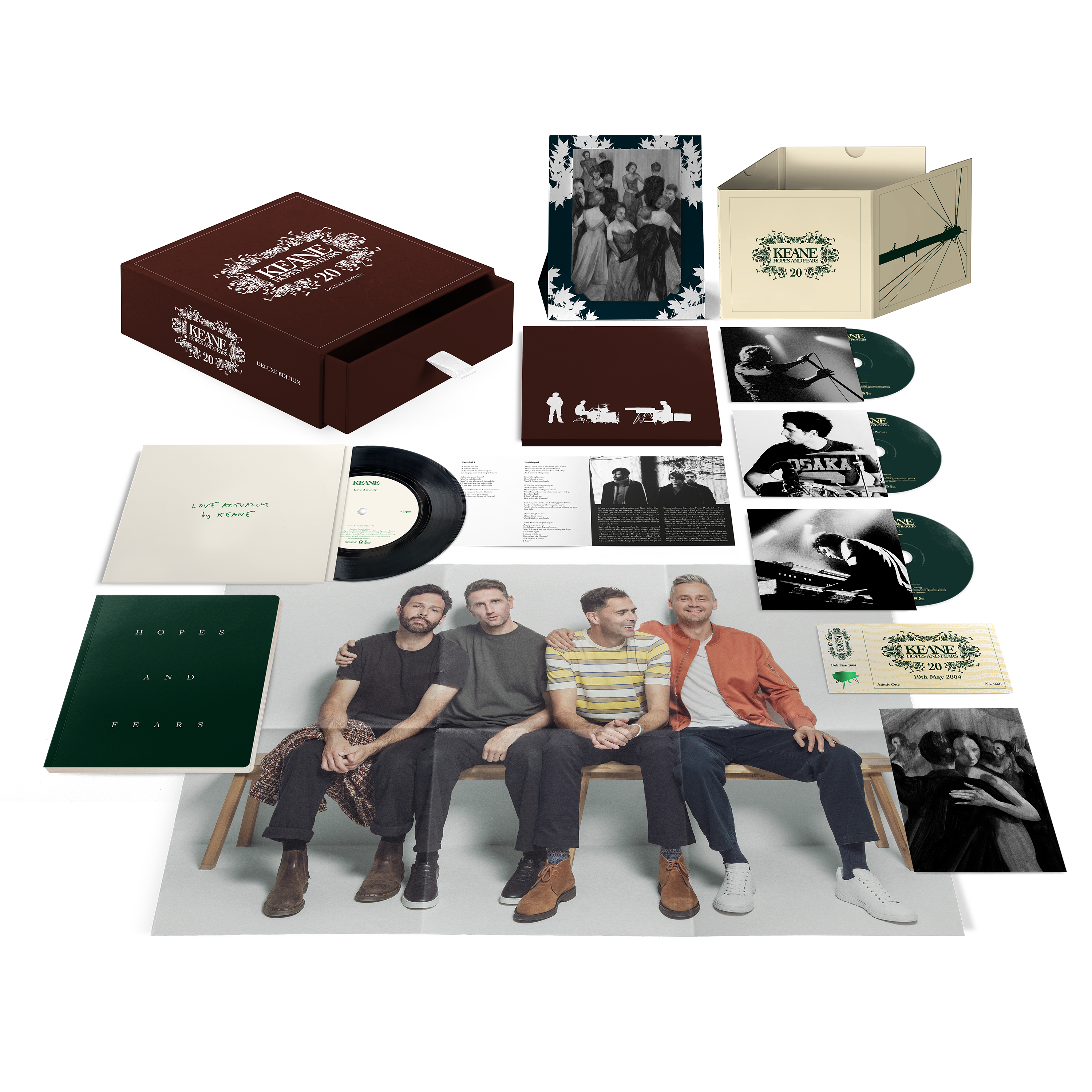 Hopes and Fears (20th Anniversary): Limited 'Galaxy Effect' Vinyl LP, Deluxe 3CD Box Set + Somewhere Only We Know Doormat