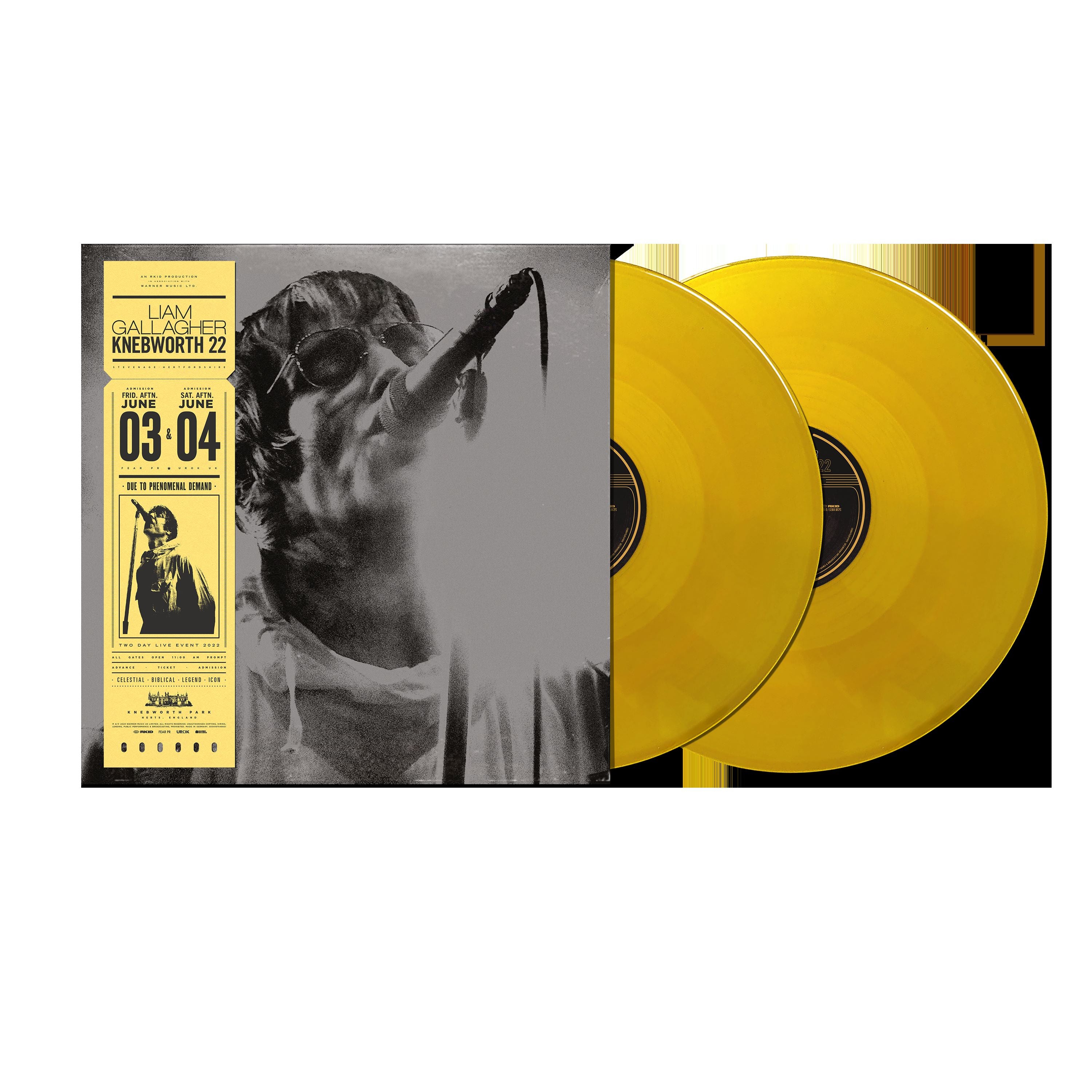 Liam Gallagher - Knebworth 22: Limited Sun Yellow Vinyl 2LP