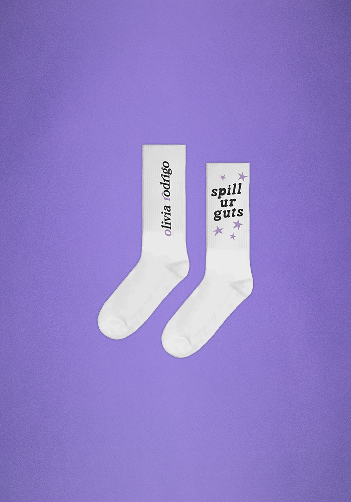 Olivia Rodrigo - spill ur guts socks
