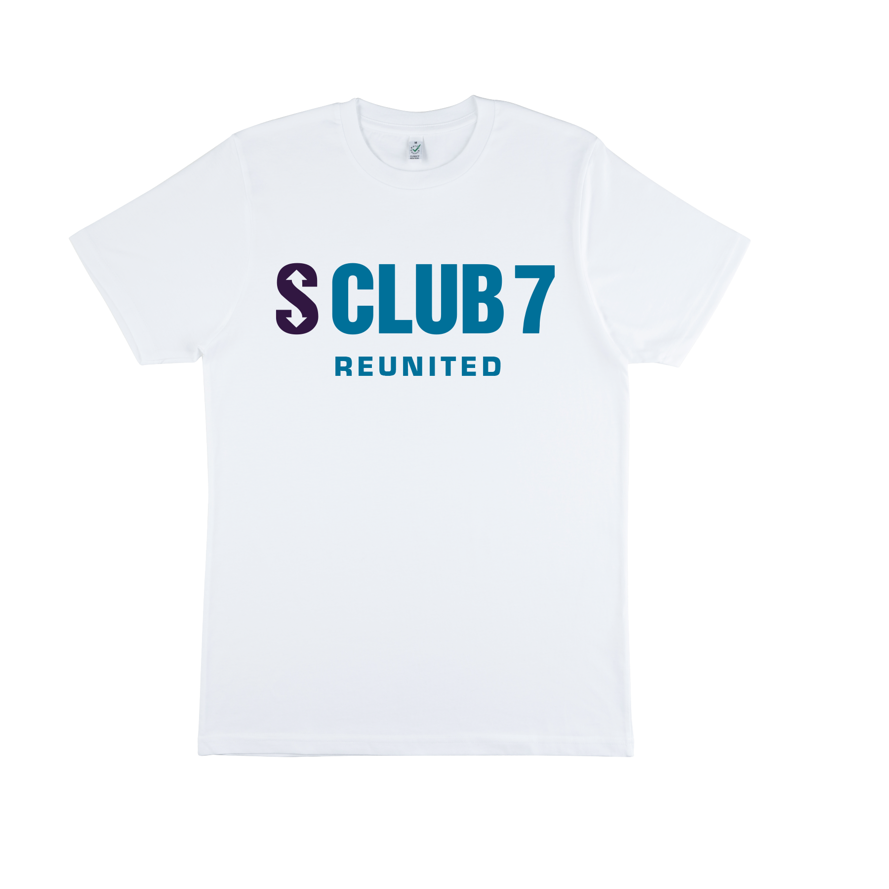 S Club 7 - Official White Logo T-shirt