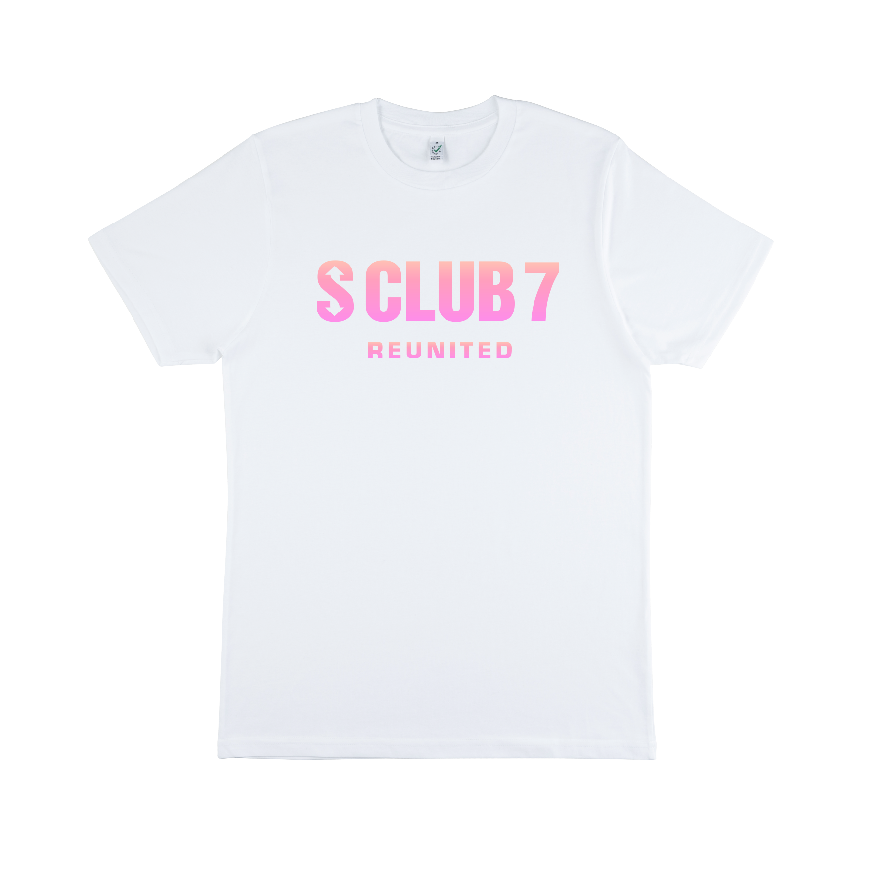 S Club 7 - Official White Sunset Logo T-shirt