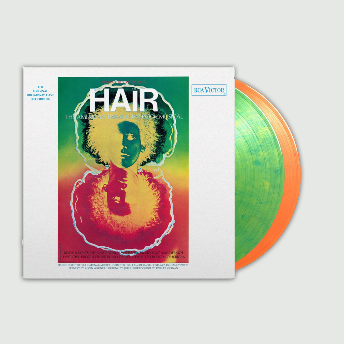 Hair Original Broadway Cast: Limited Green + Yellow Swirl Vinyl 2LP