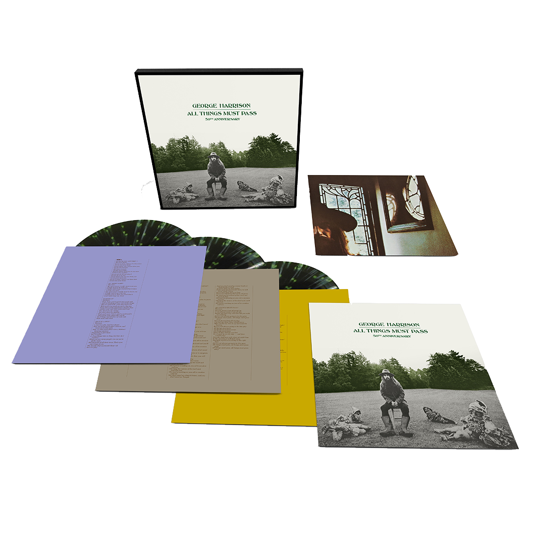George Harrison - All Things Must Pass: Exclusive Green + Black Splatter Vinyl 3LP