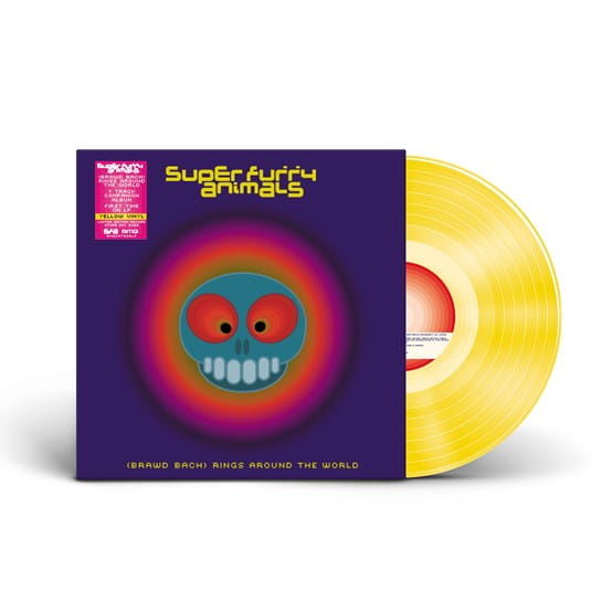 A new, limited edition, yellow vinyl LP, cut from master audio files of the original single B-Sides. Taken from the 3CD version of the recently remastered, re-issued hit album, Rings Around The World, Super Furries' most successful, celebrating its 20th anniversary