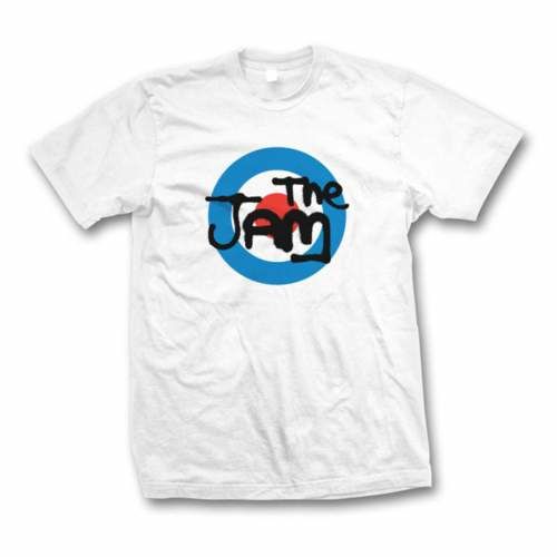 Paul Weller - The Jam Spray Logo White T-Shirt