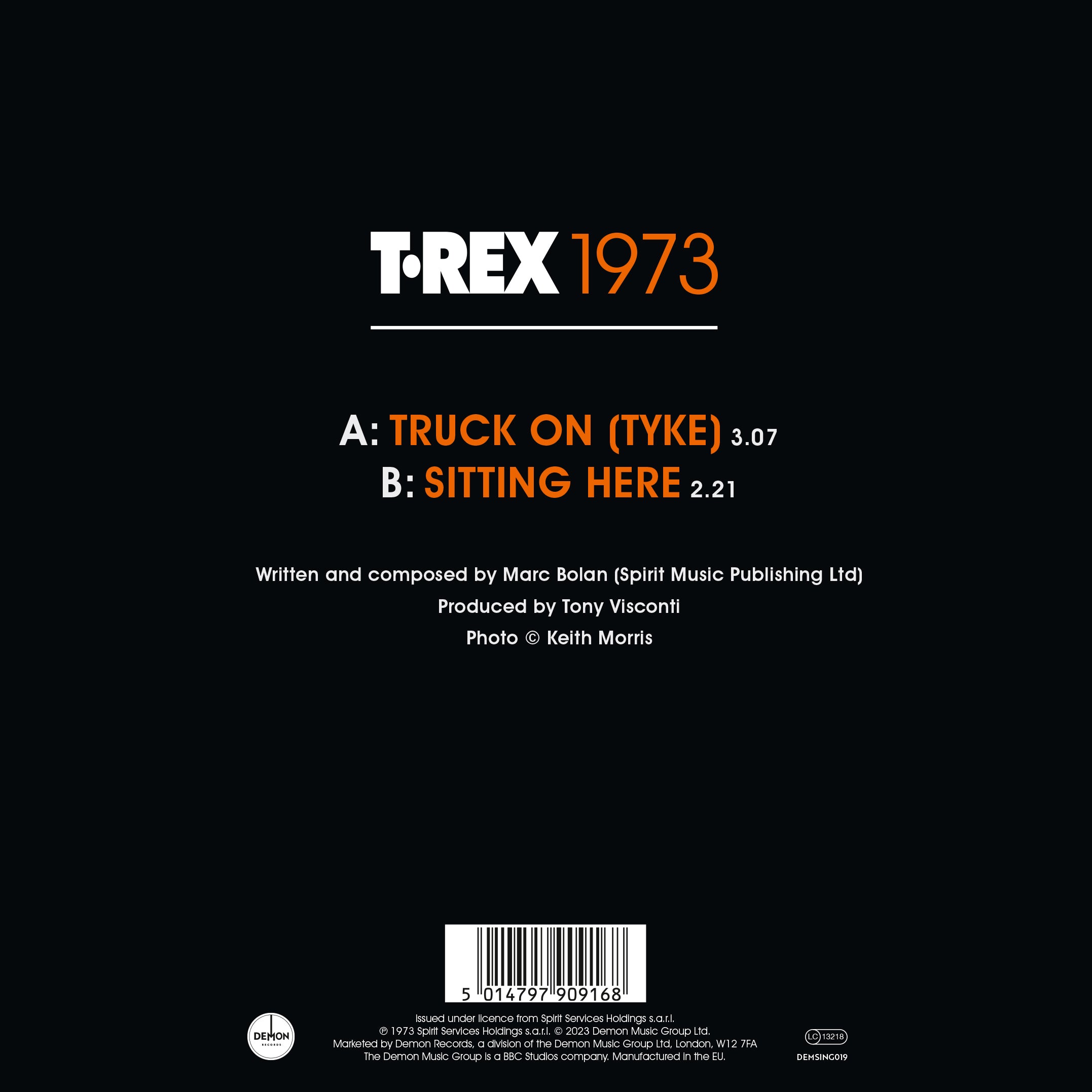 T. Rex - Truck-On Tyke (50th Anniversary): Limited Vinyl 7" Picture Disc