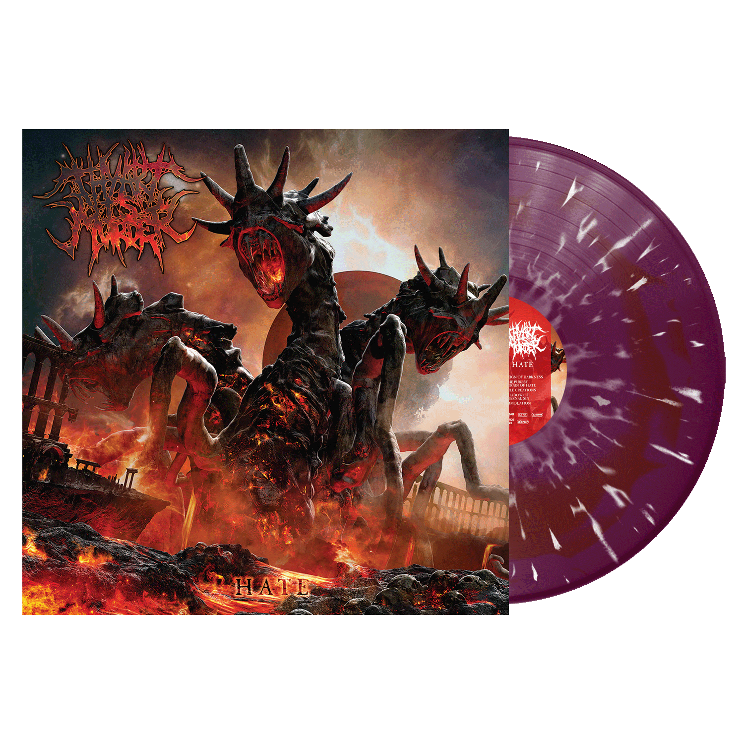 Thy Art Is Murder - Hate: Limited Purple + Red Swirl + White Splatter Vinyl LP