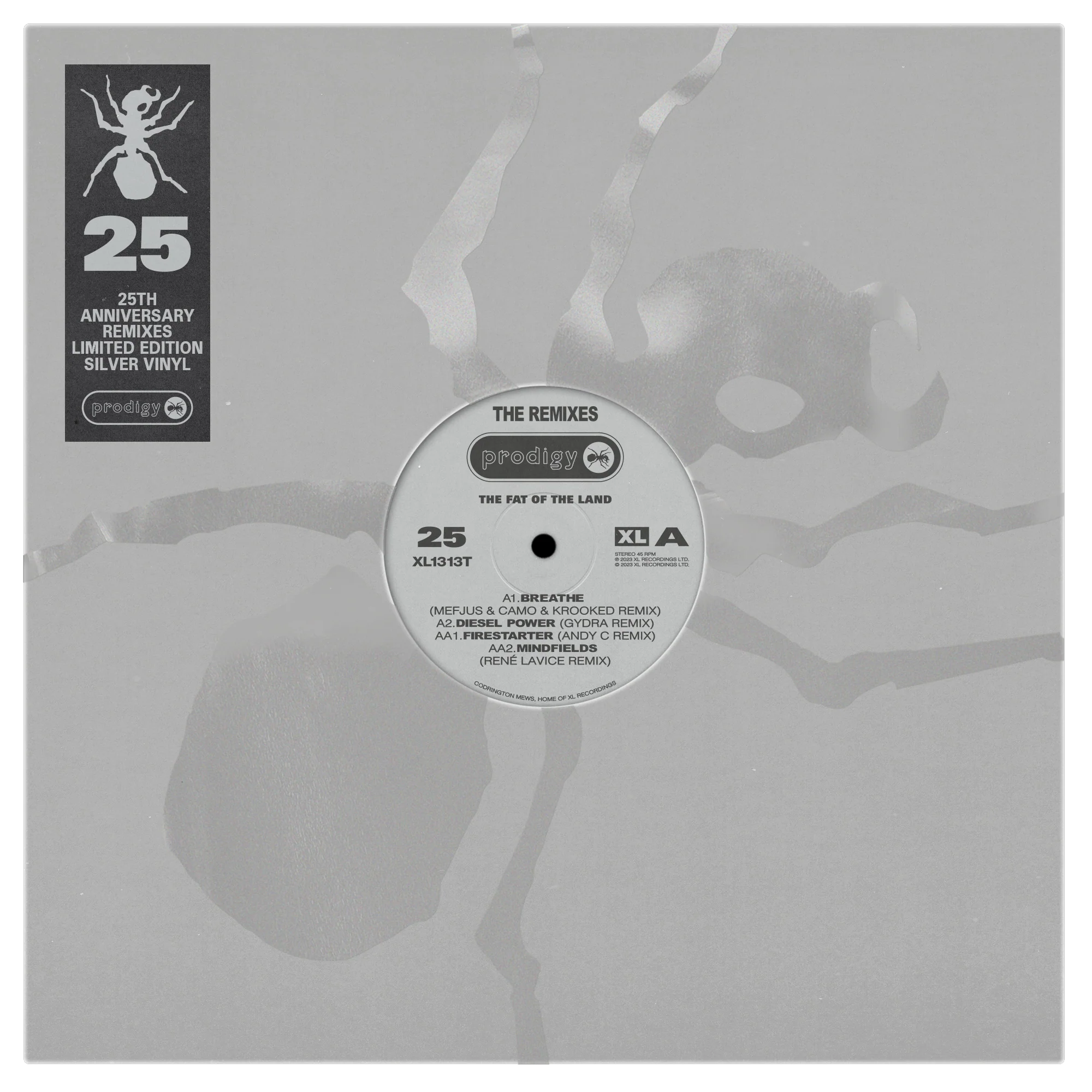 The Prodigy - The Fat Of The Land (25th Anniversary Remixes): Limited Silver Vinyl 12" Single 