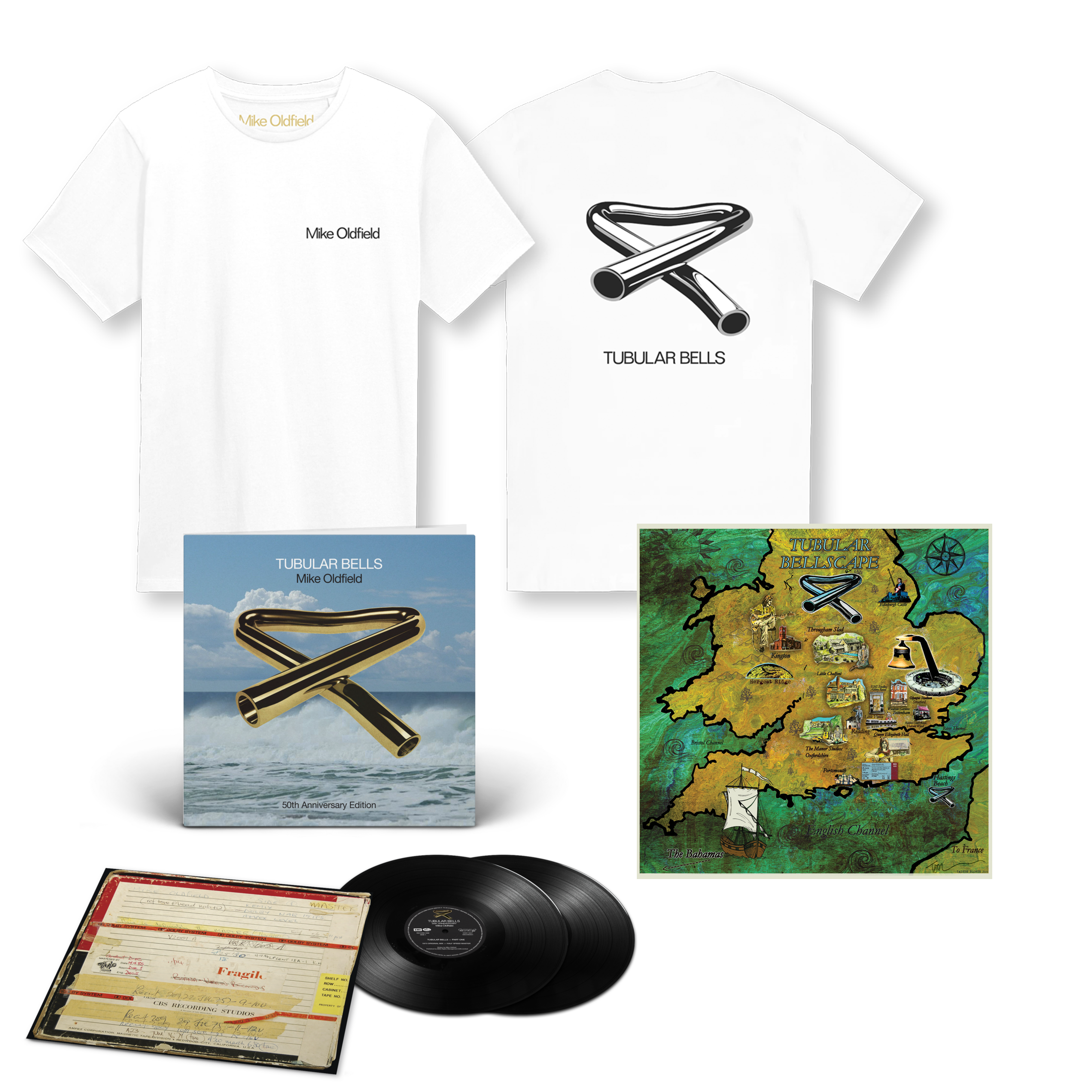 Camiseta De Algodón Mike Oldfield Tubular Bells - Estampado Del Álbum - Kevin Ayers David Bedford - Negra - Unisex