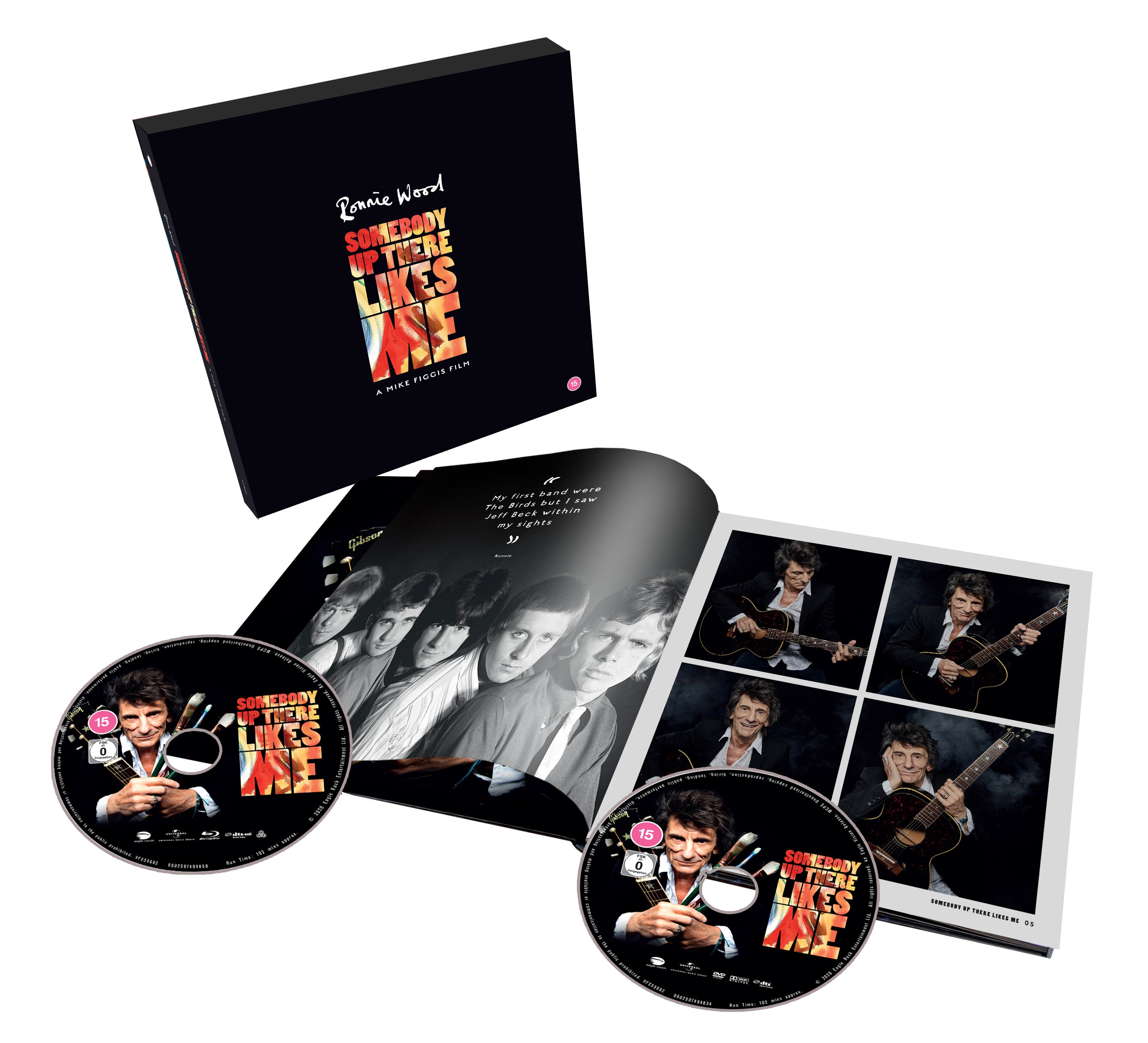 Ronnie Wood - Somebody Up There Likes Me: Deluxe Hardback Book, Blu-Ray + DVD