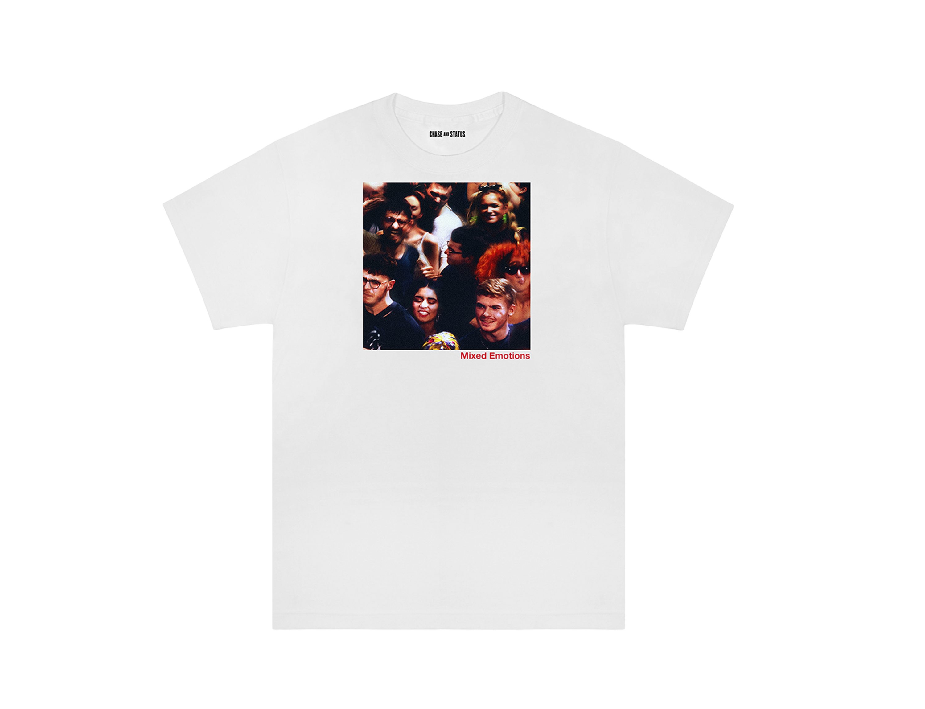 Chase and Status - White Mixed Emotions Graphic Print Short Sleeve T-Shirt 