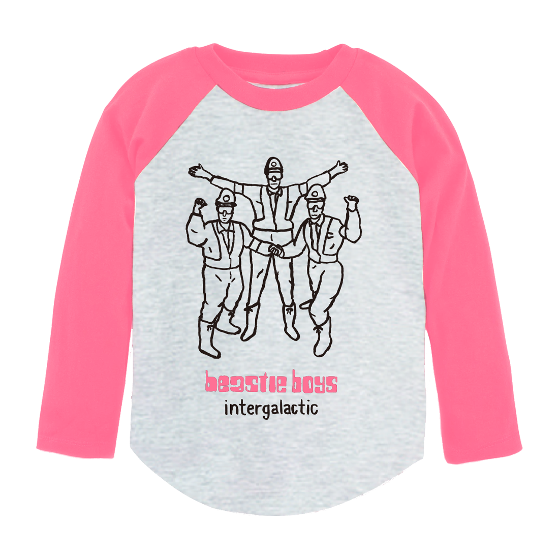 Beastie Boys - Intergalactic Pink Kids Raglan