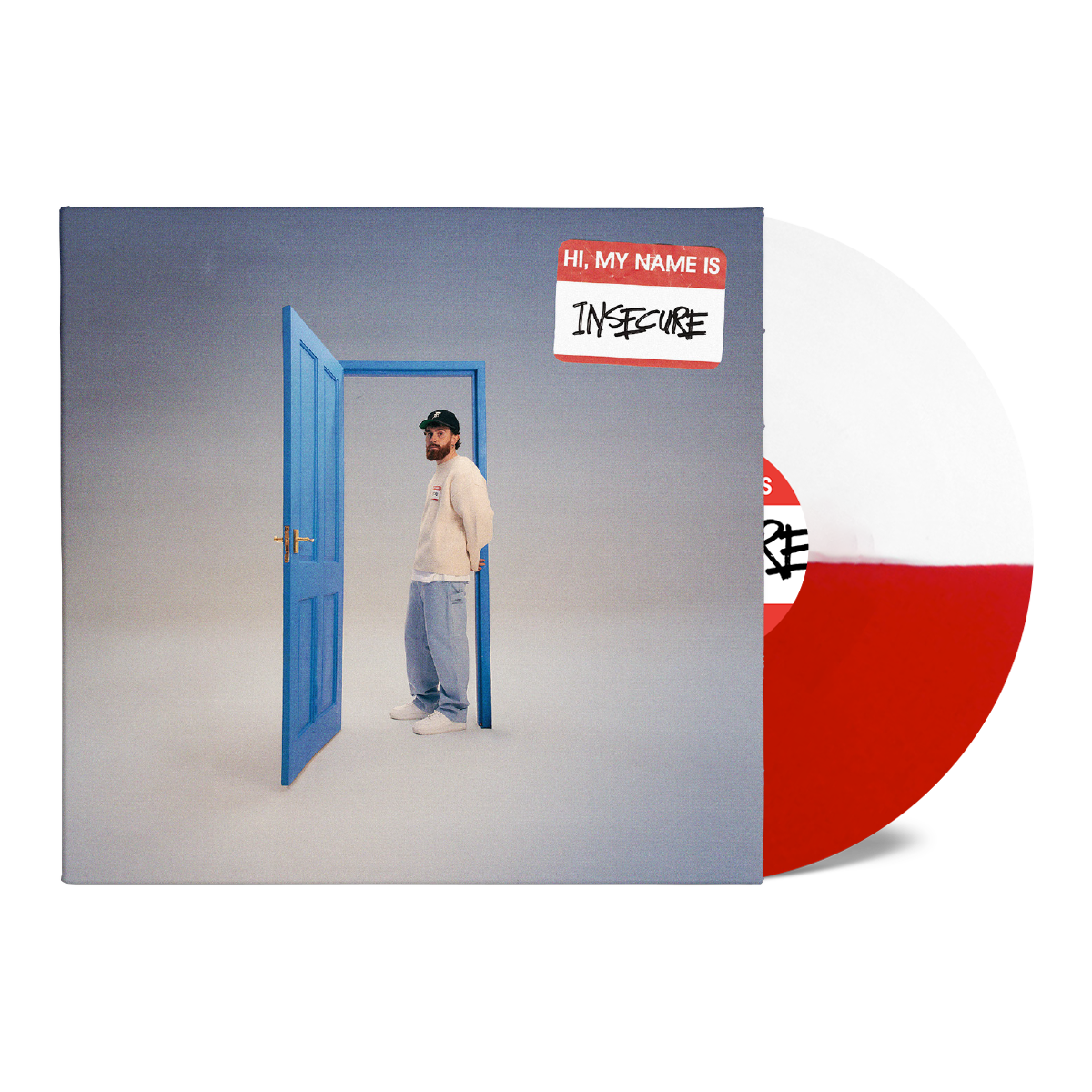 hi, my name is insecure: Limited Red/White Split Vinyl LP, CD + Signed Art Card