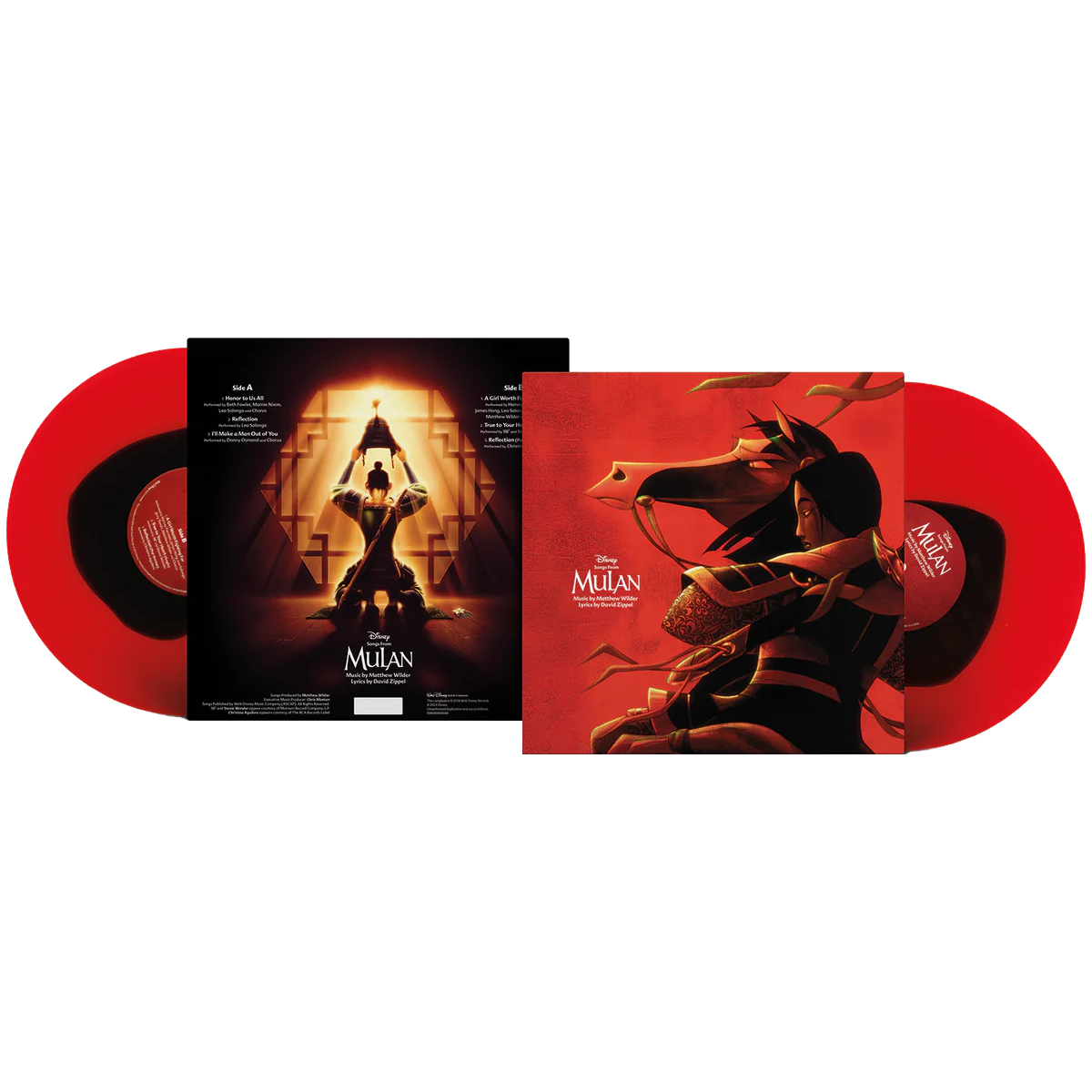 Various Artists - Songs From Mulan: Limited Ruby Red and Obsidian Colour Vinyl LP