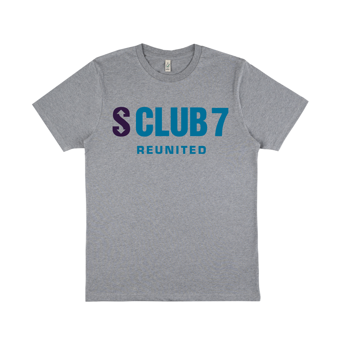 S Club 7 - Official Grey Logo T-shirt - Recordstore