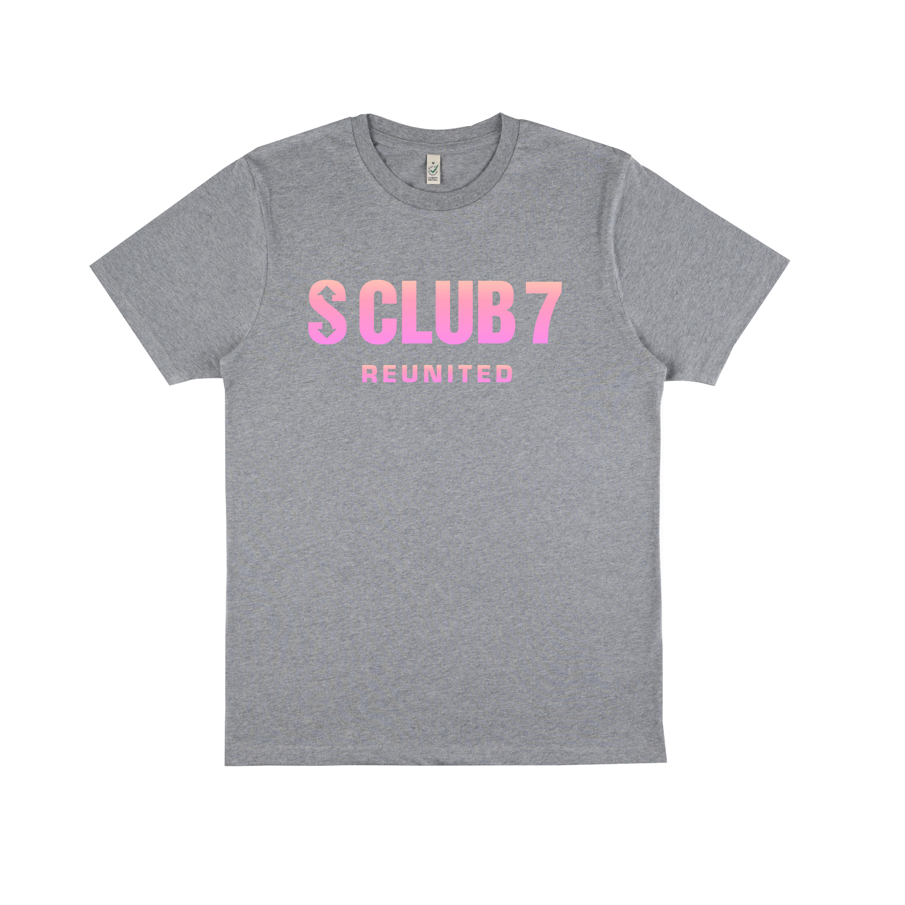 S Club 7 - Official Grey Sunset Logo T-shirt